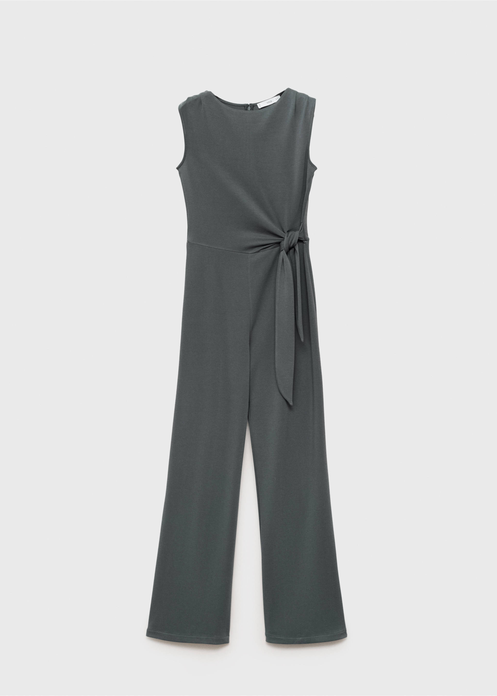 Long jumpsuit with knot - Article without model, Charcoal. Ref: 17084108-00.