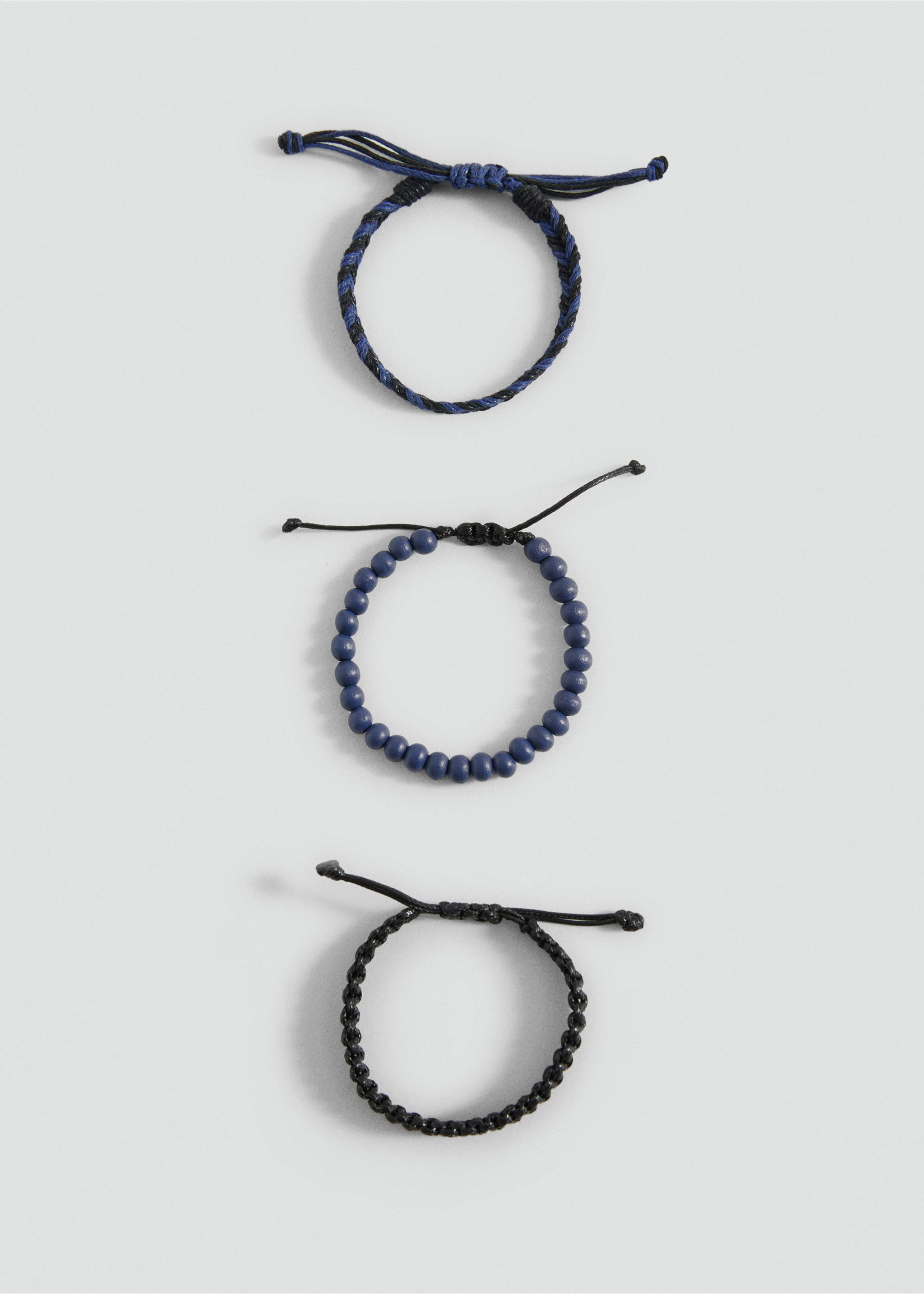 Pack of 3 bracelets - Details of the article 1, Navy. Ref: 17084115-00.