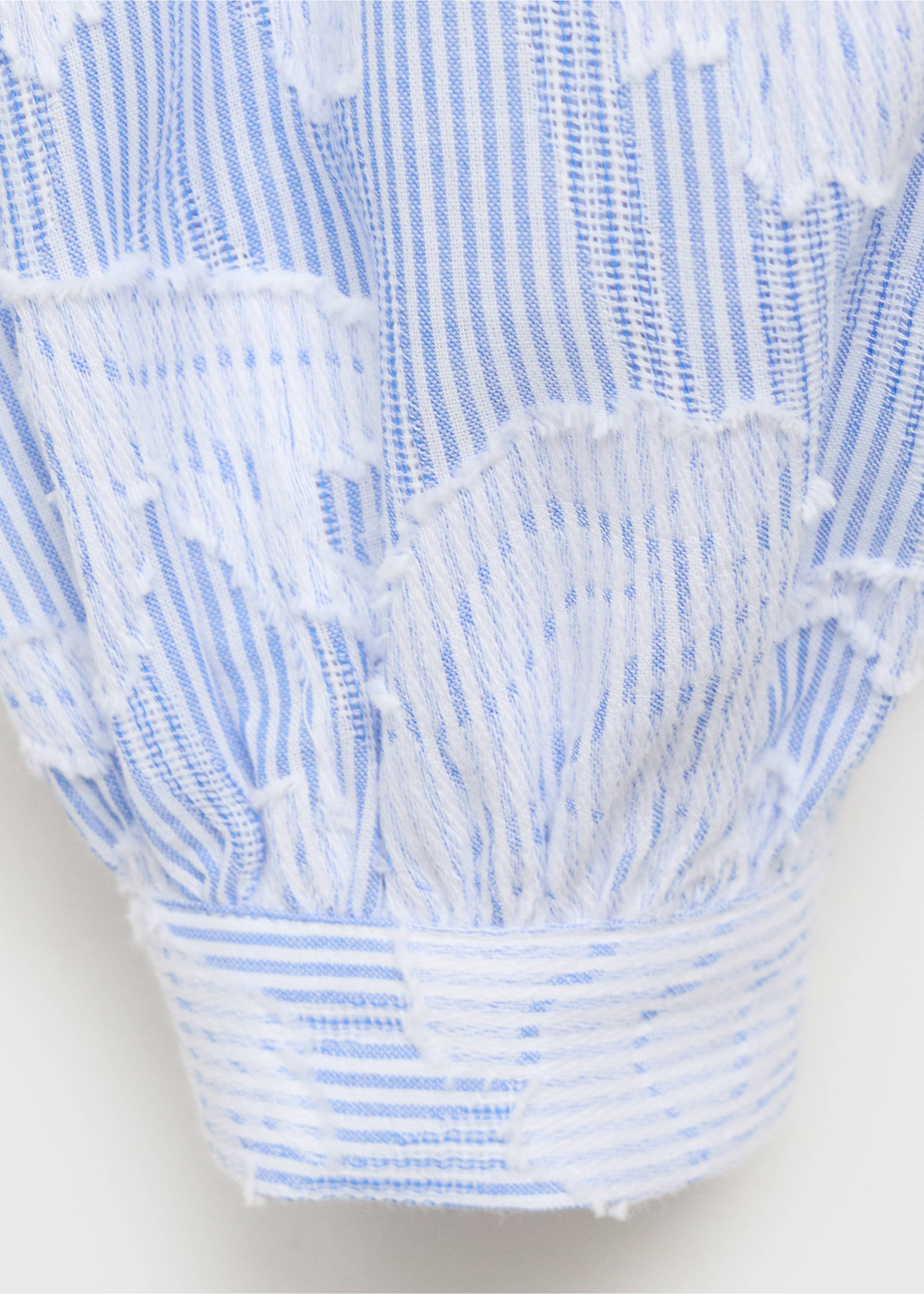 Camisa rayas detalles bordados - Detalle del artículo 0, Azul celeste. Ref: 17084133-00.