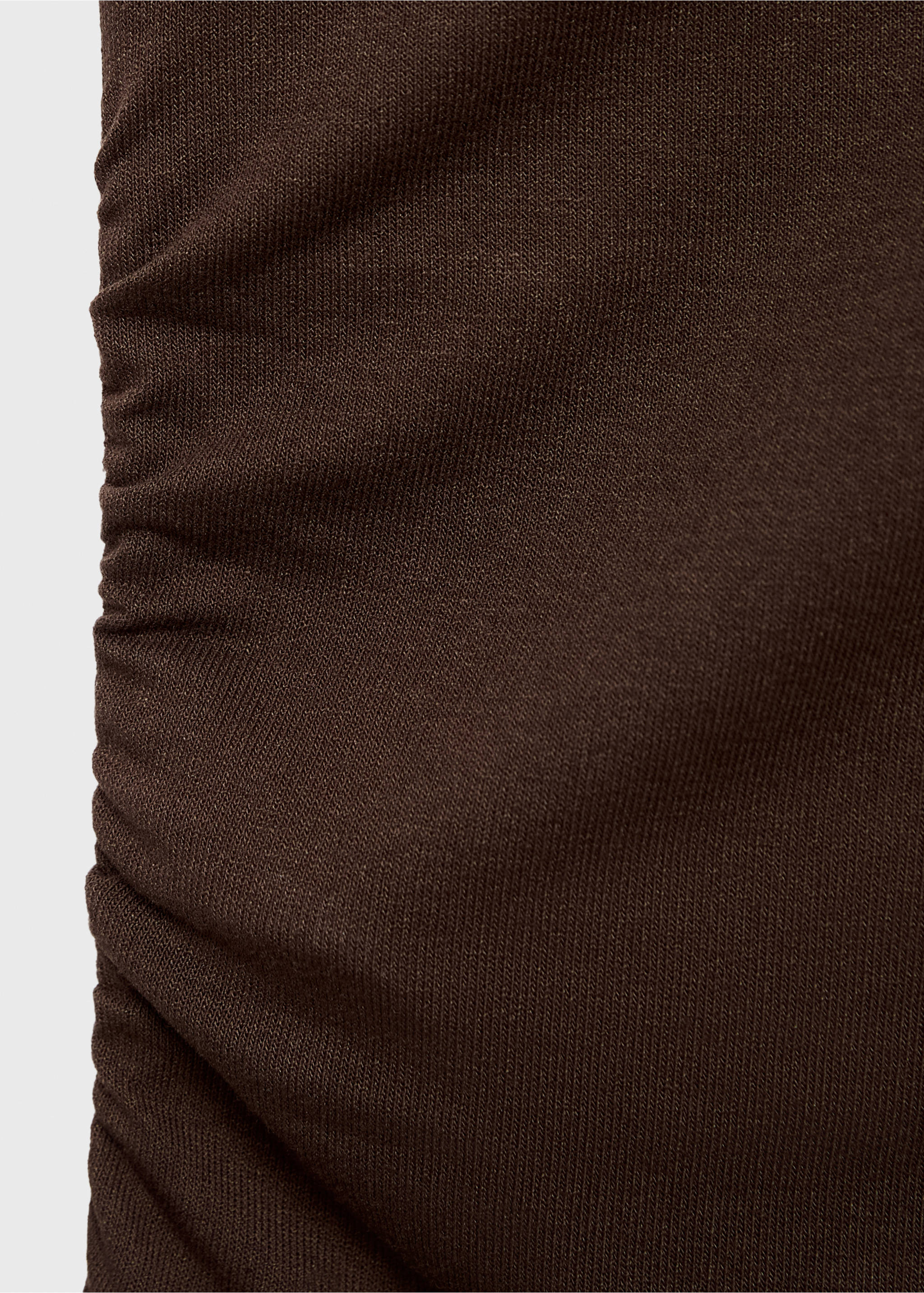Asymmetrical foulard top - Details of the article 8, Brown. Ref: 17084137-00.