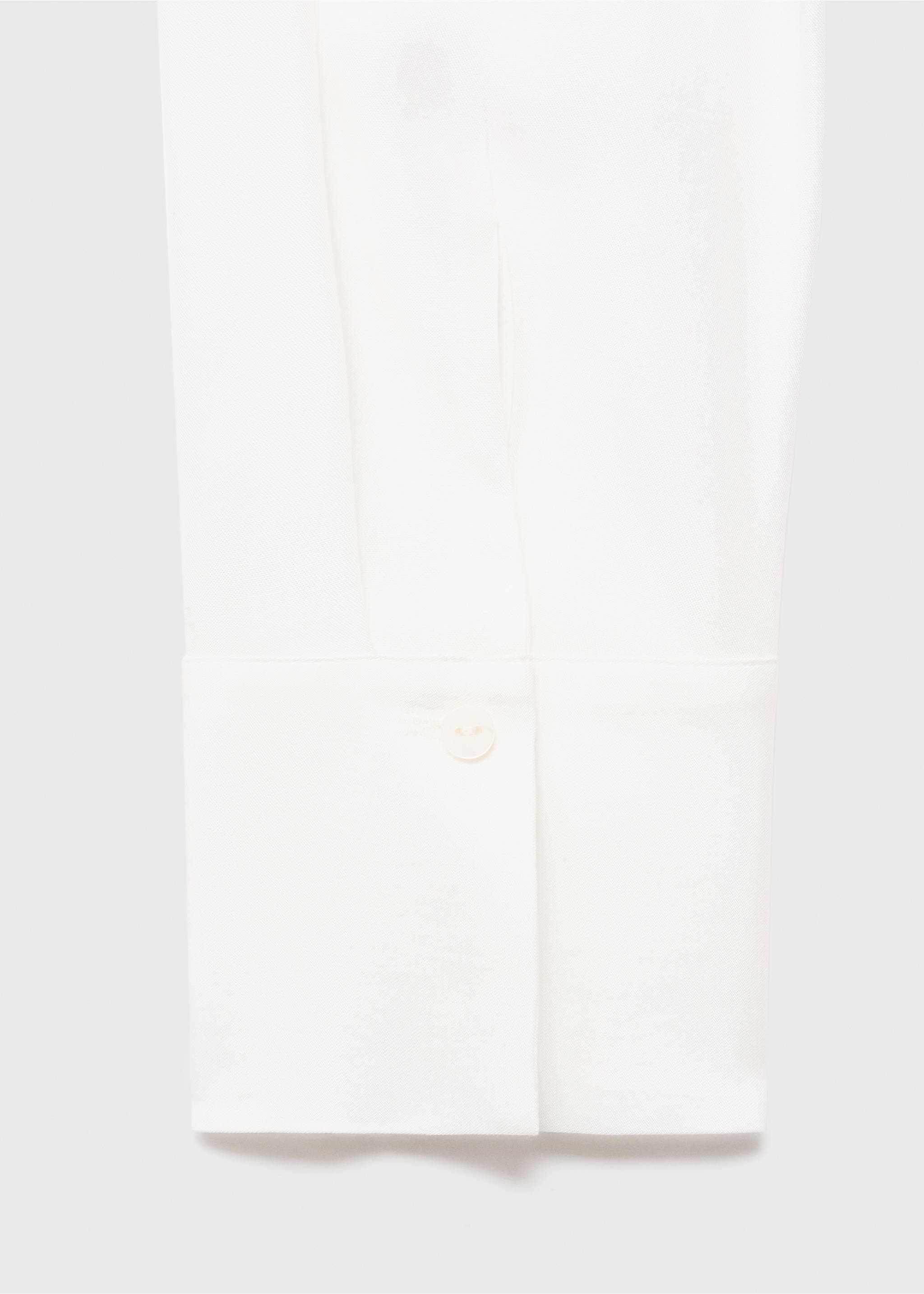 Lyocell shirt with hidden buttons - Details of the article 0, Off White. Ref: 17084140-00.