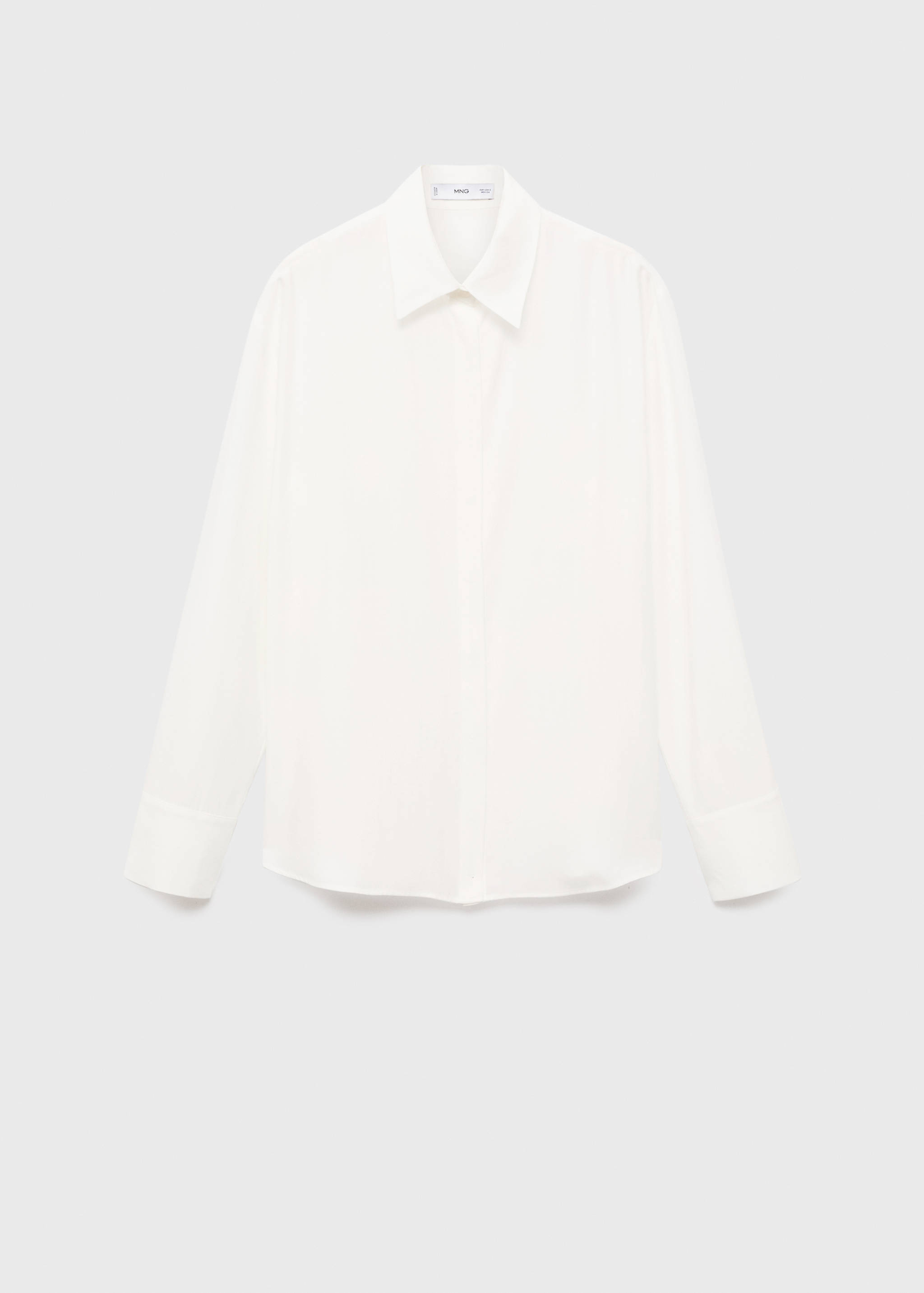 Lyocell shirt with hidden buttons - Article without model