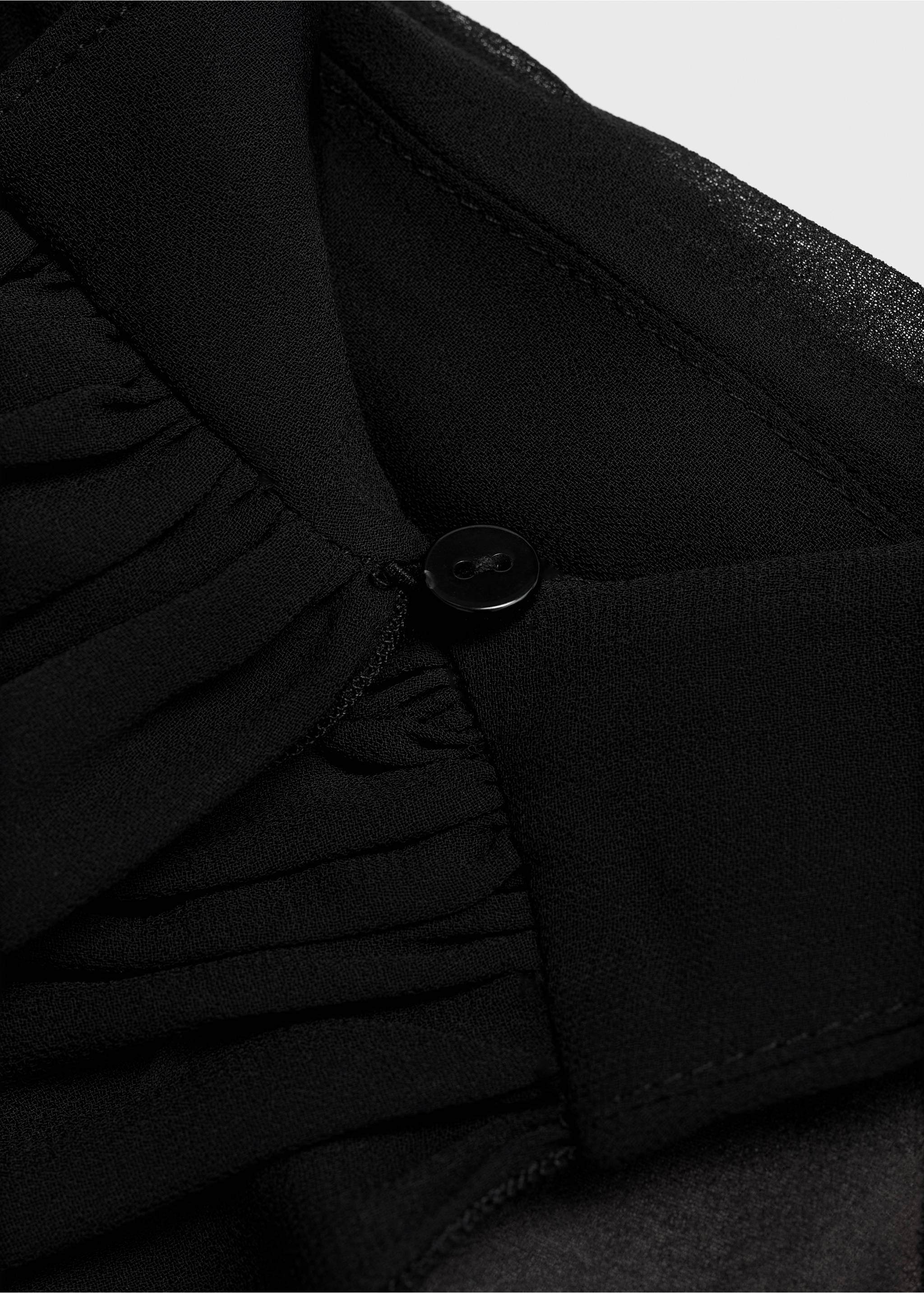 Halter-neck jumpsuit with scarf - Details of the article 8, Black. Ref: 17084144-00.