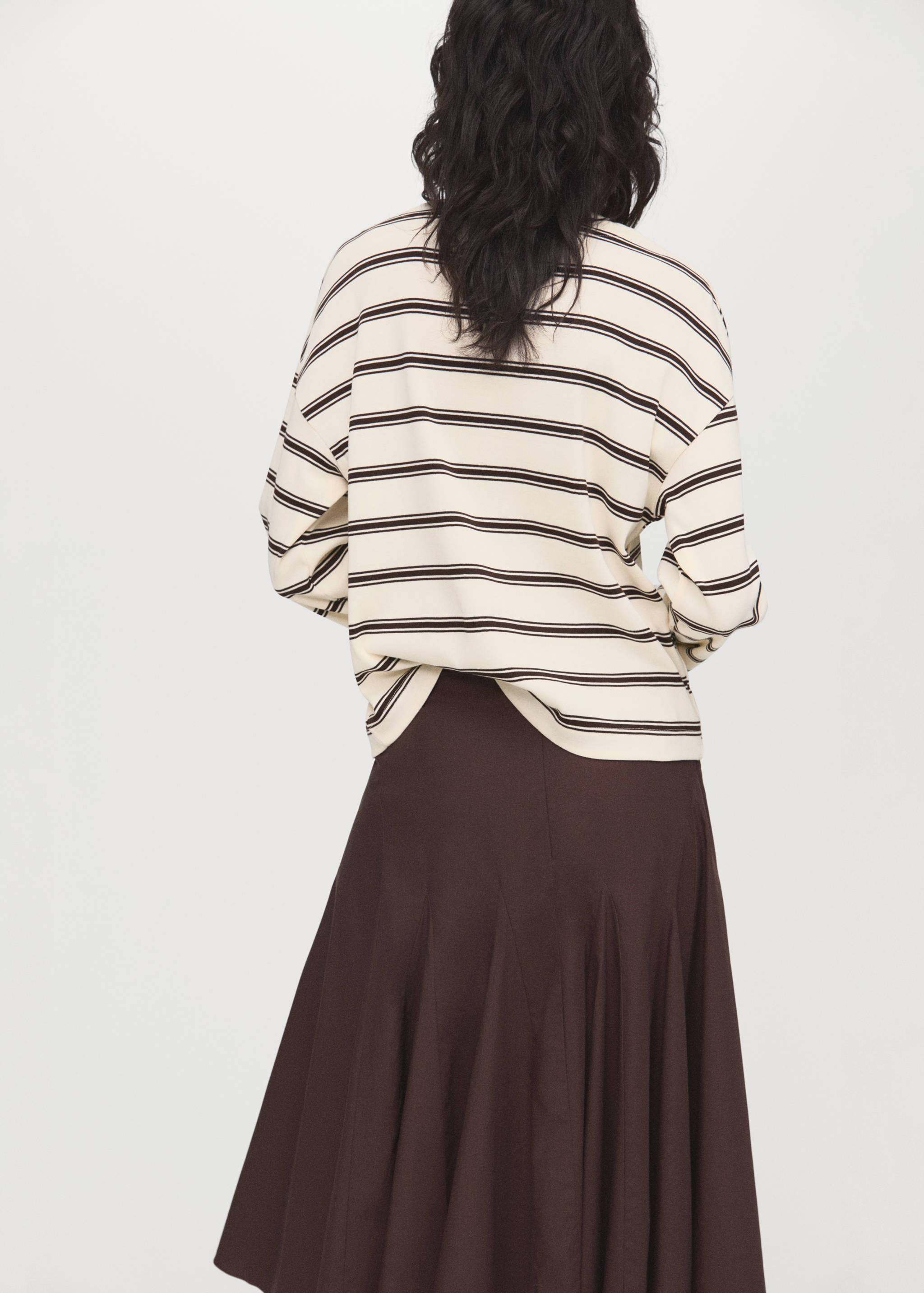 Sweat-shirt coton rayures - Verso de l’article