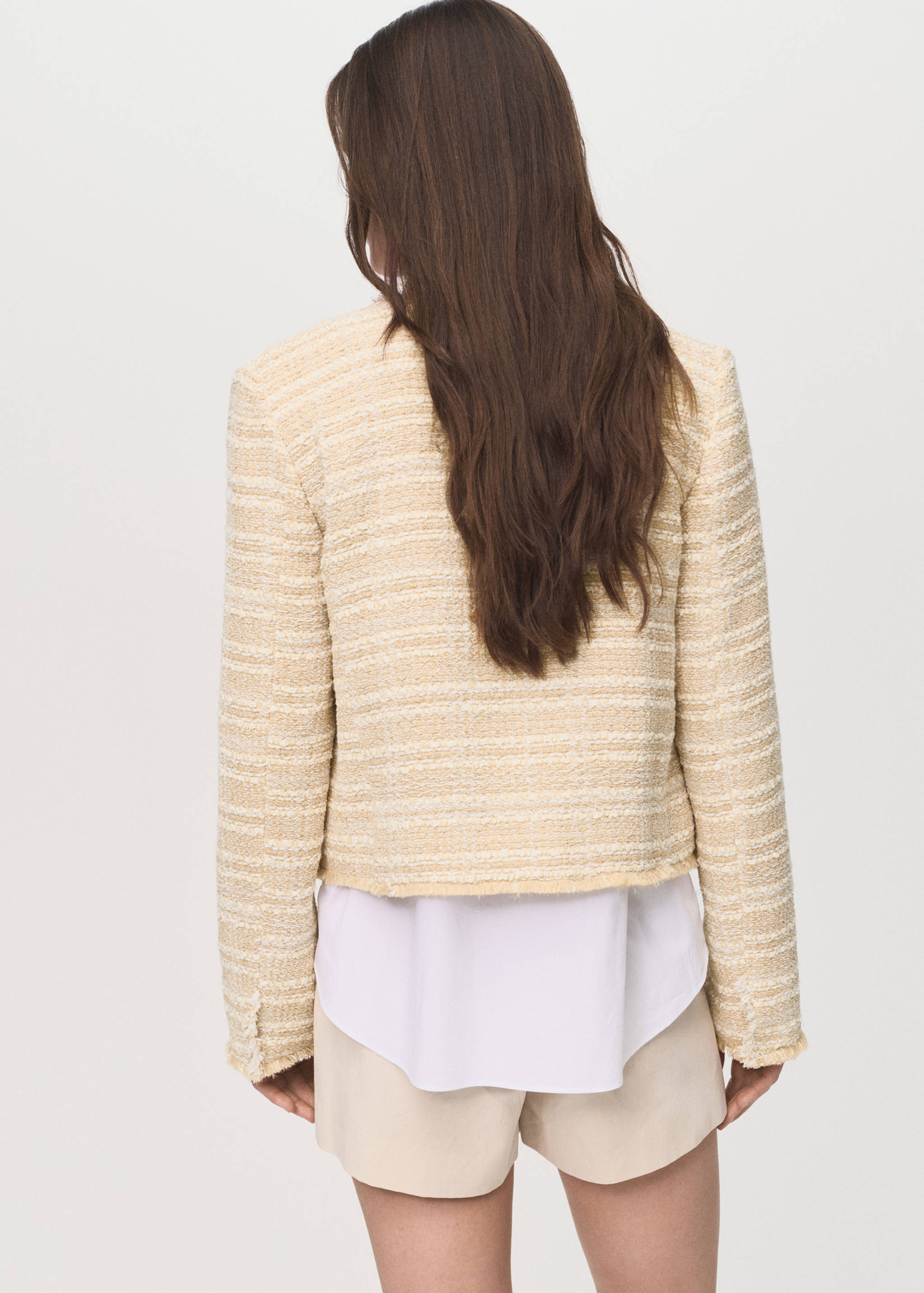 Veste tweed boutons bijoux - Verso de l’article