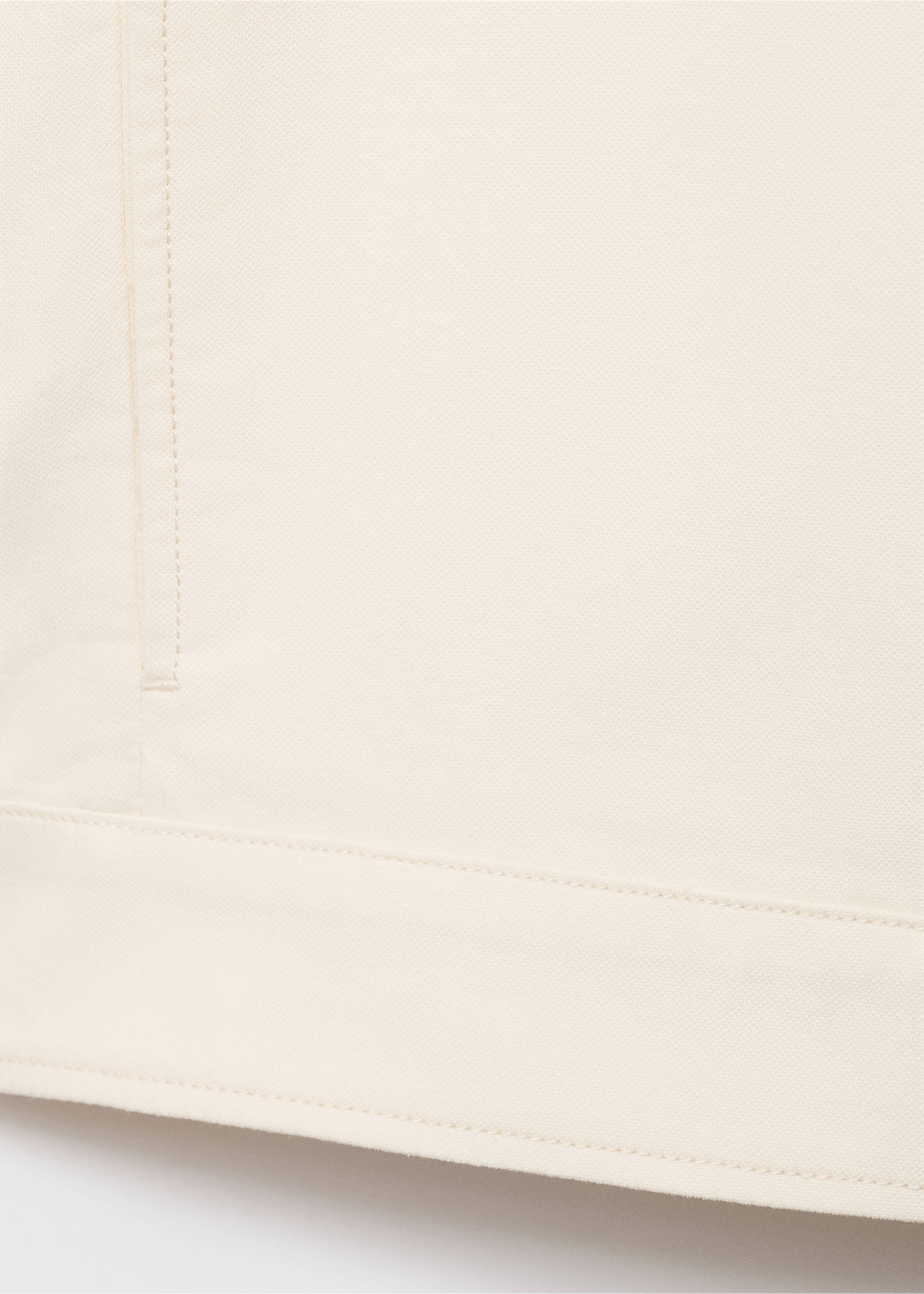 Chaqueta algodón recta botones - Detalle del artículo 0, Crudo. Ref: 17084402-00.