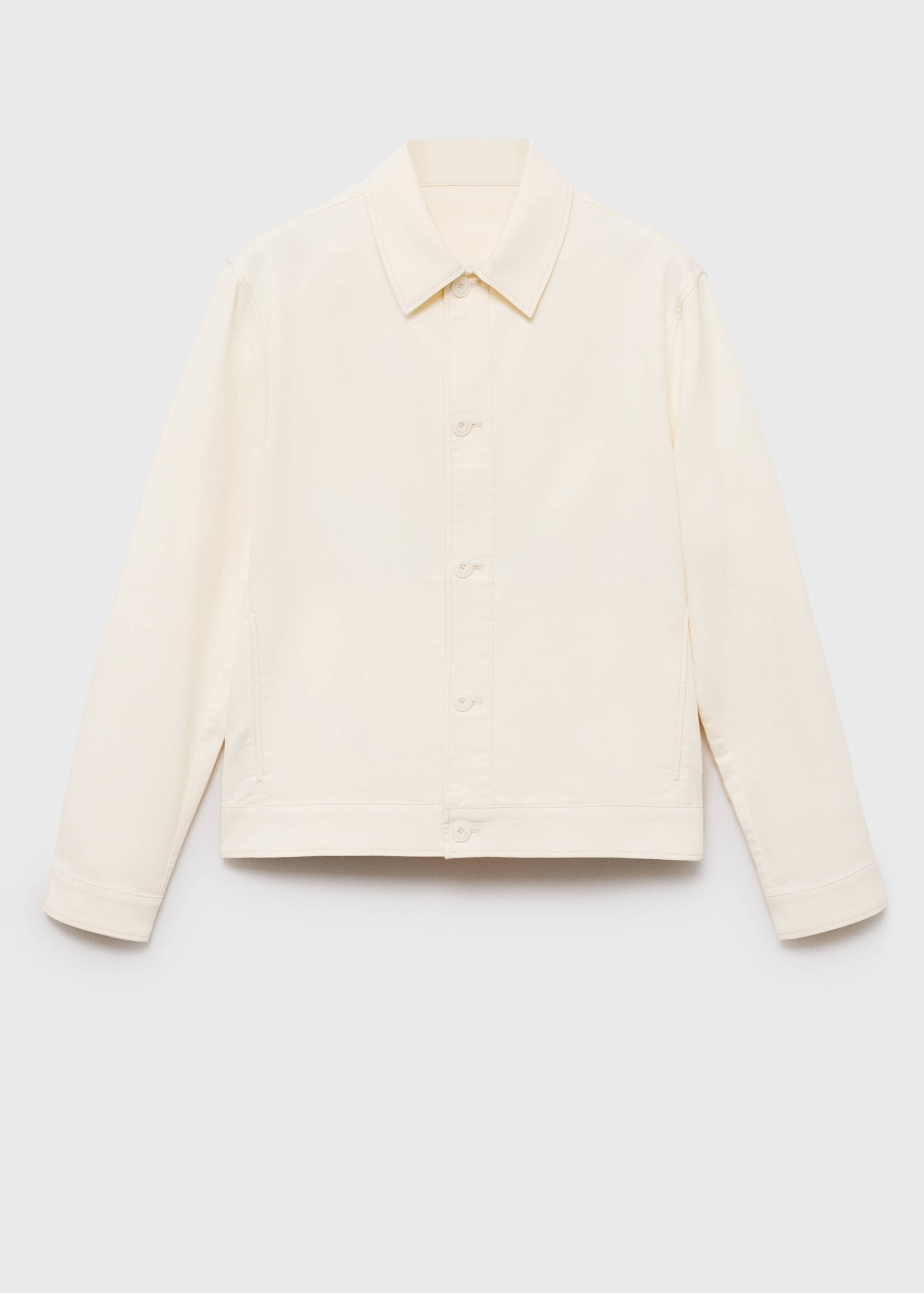 Straight cotton jacket with buttons - Article without model