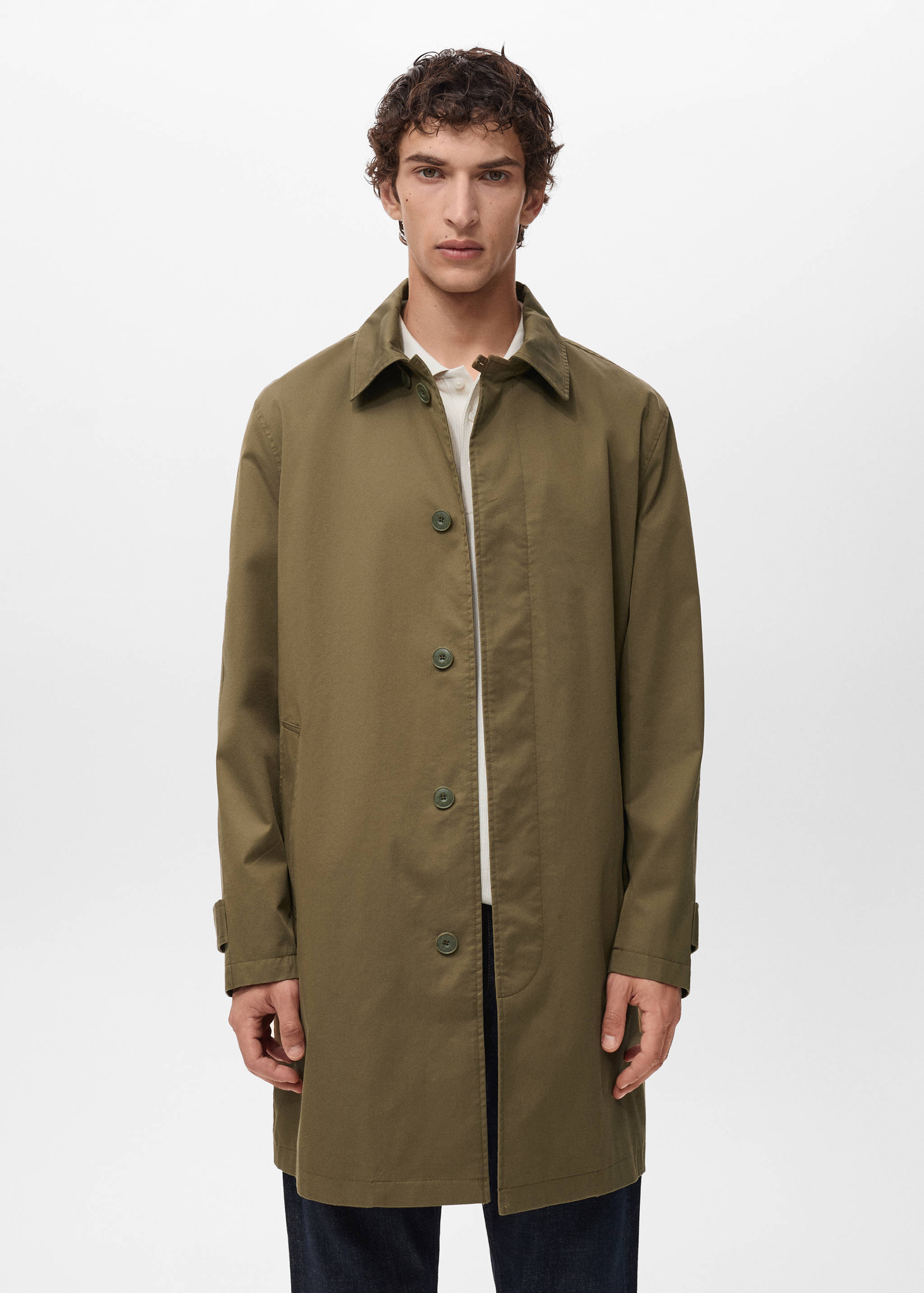 Klassisk trenchcoat water repellent - Bild av mittparti
