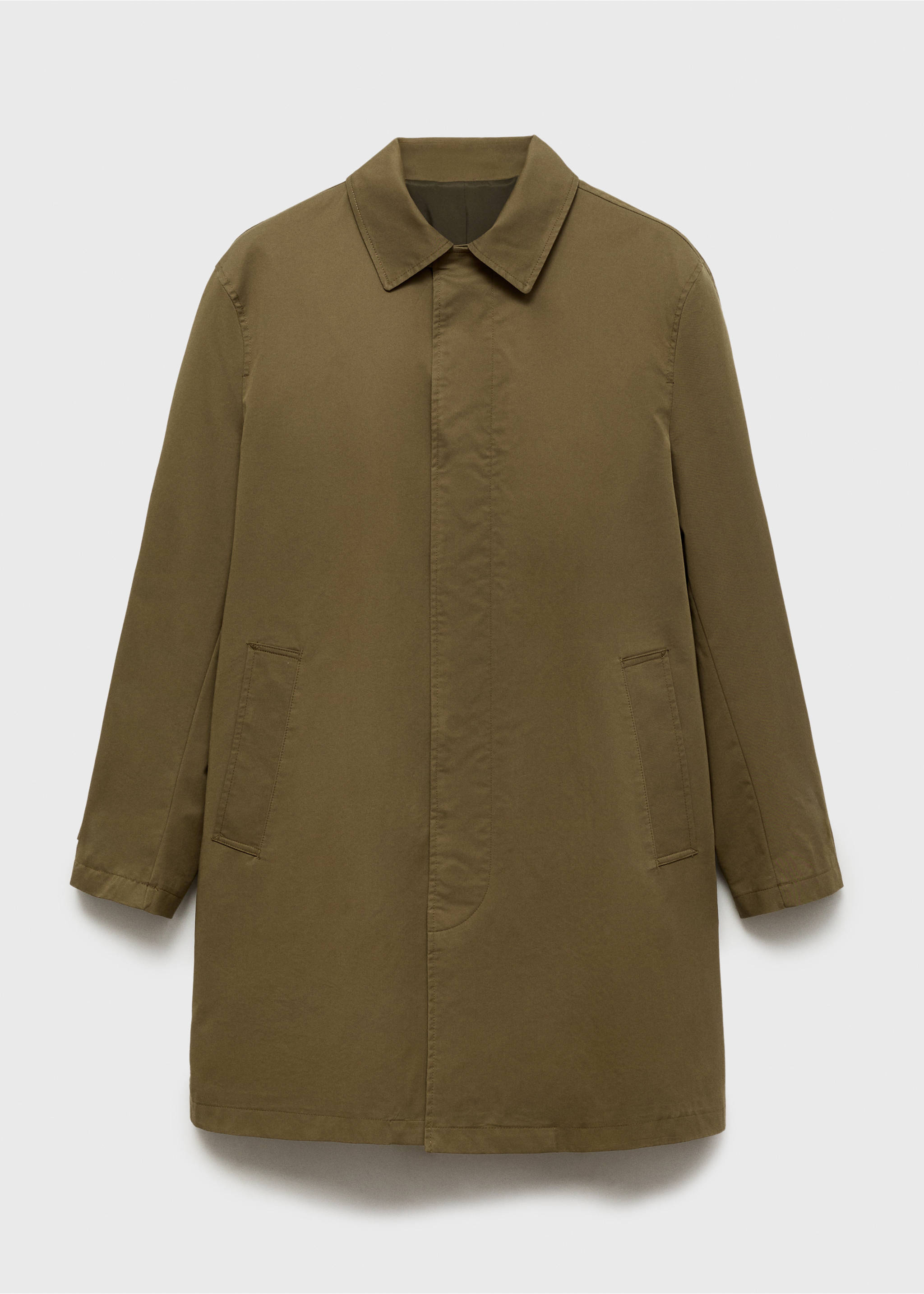 Classic water-repellent trench coat - Article without model, Khaki. Ref: 17084403-00.
