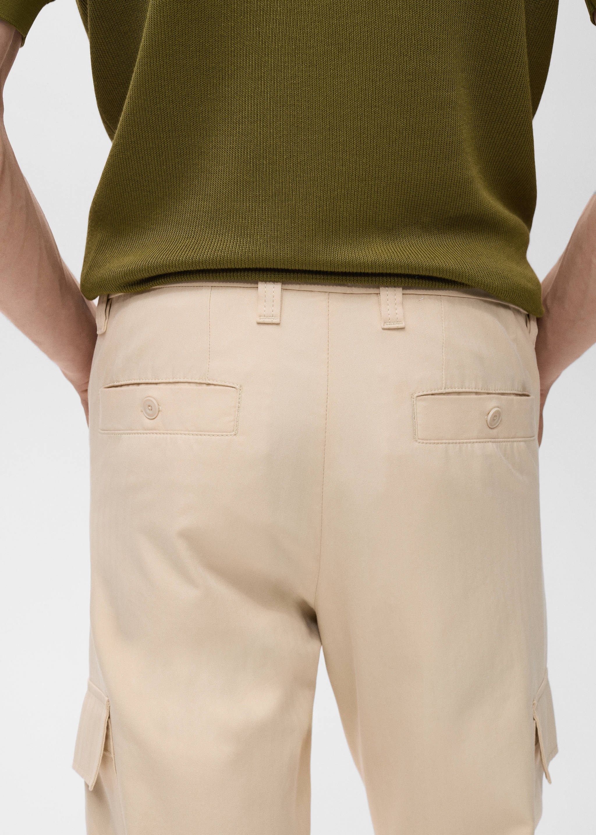 Cotton lyocell cargo pants - Details of the article 3