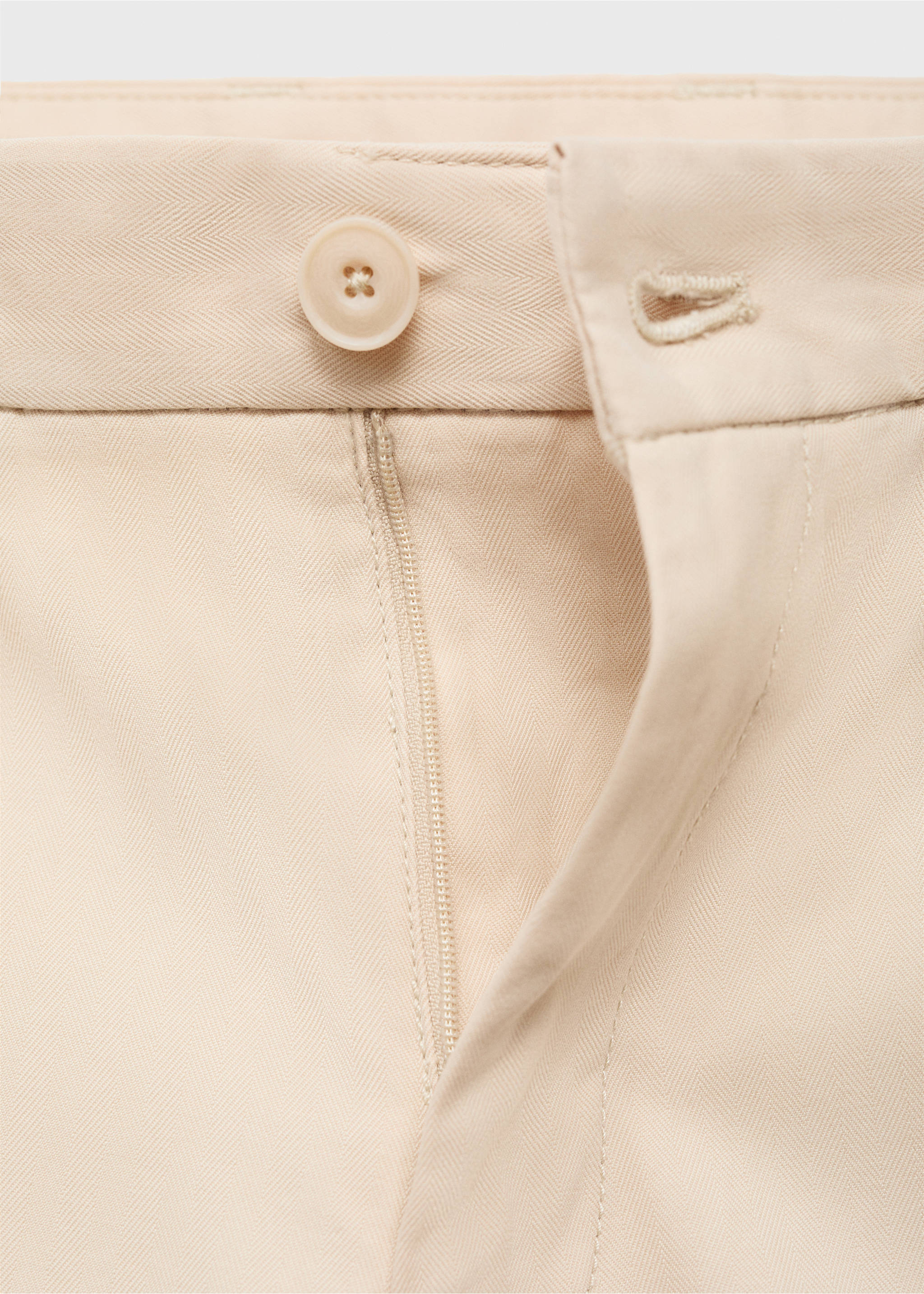 Cotton lyocell cargo pants - Details of the article 0, Beige. Ref: 17084404-00.