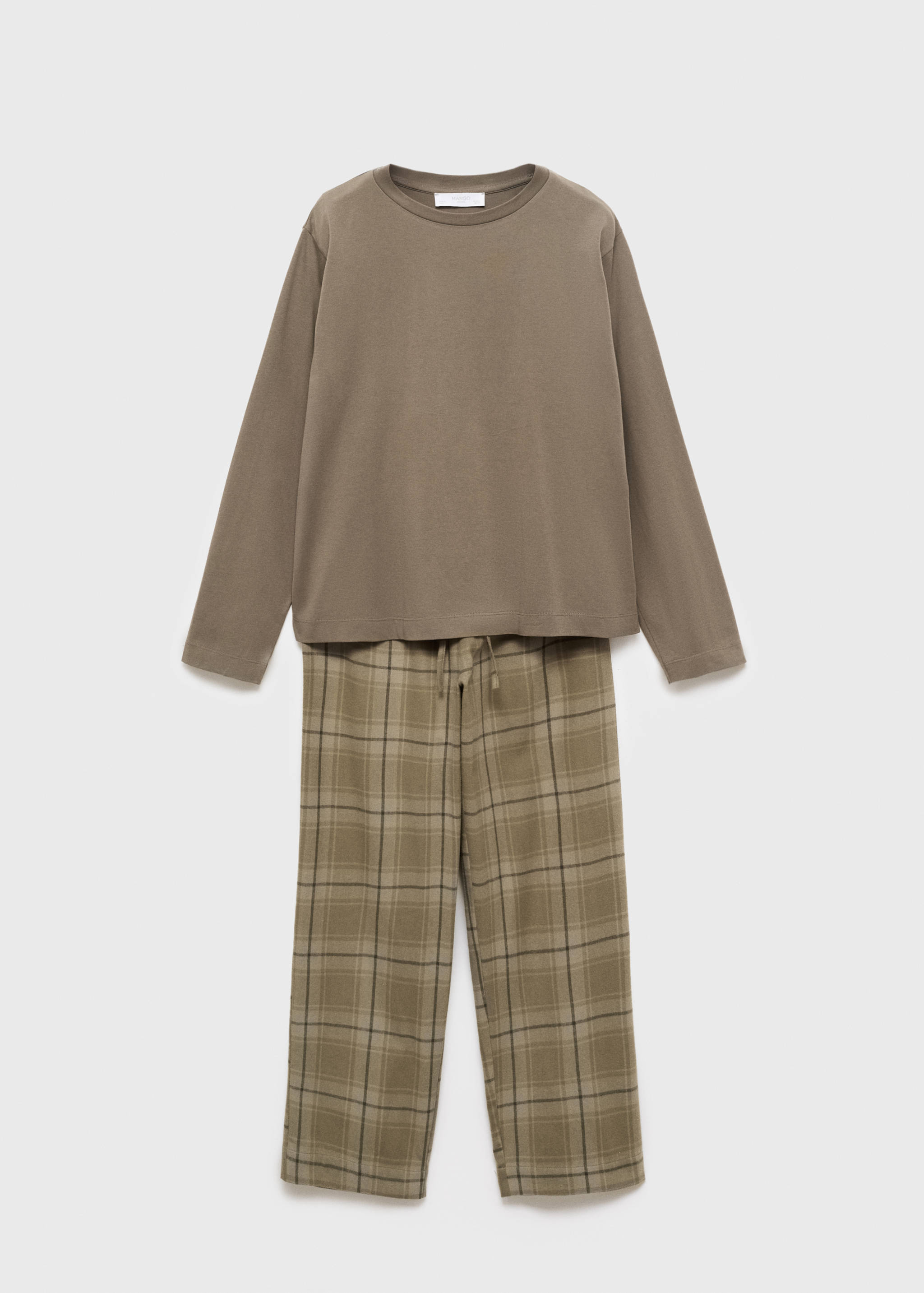 Pyjama deux pièces en flanelle à carreaux - Article sans modèle
