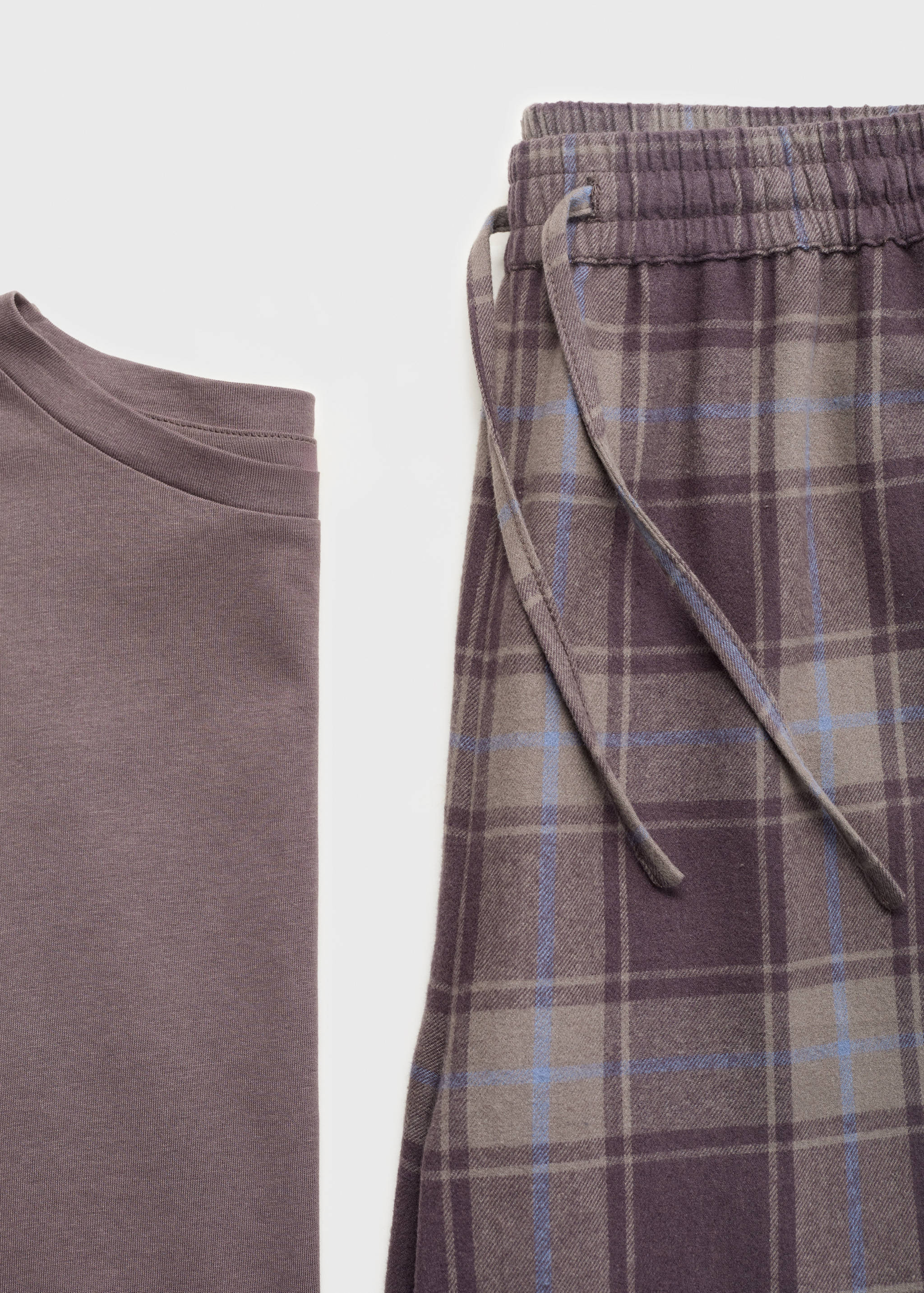 Pyjama deux pièces en flanelle à carreaux - Détail de l'article 8