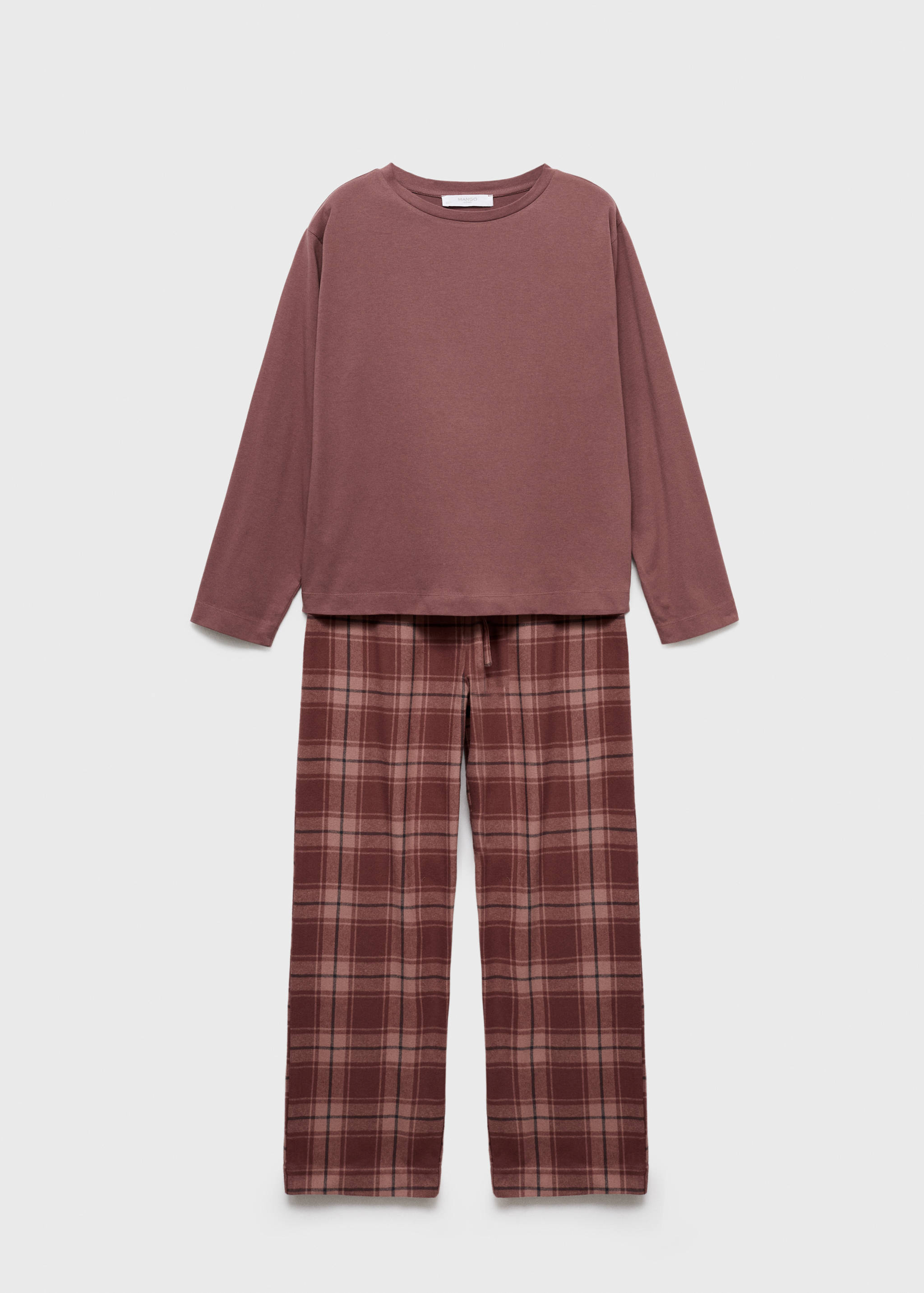 Pyjama deux pièces en flanelle à carreaux - Article sans modèle