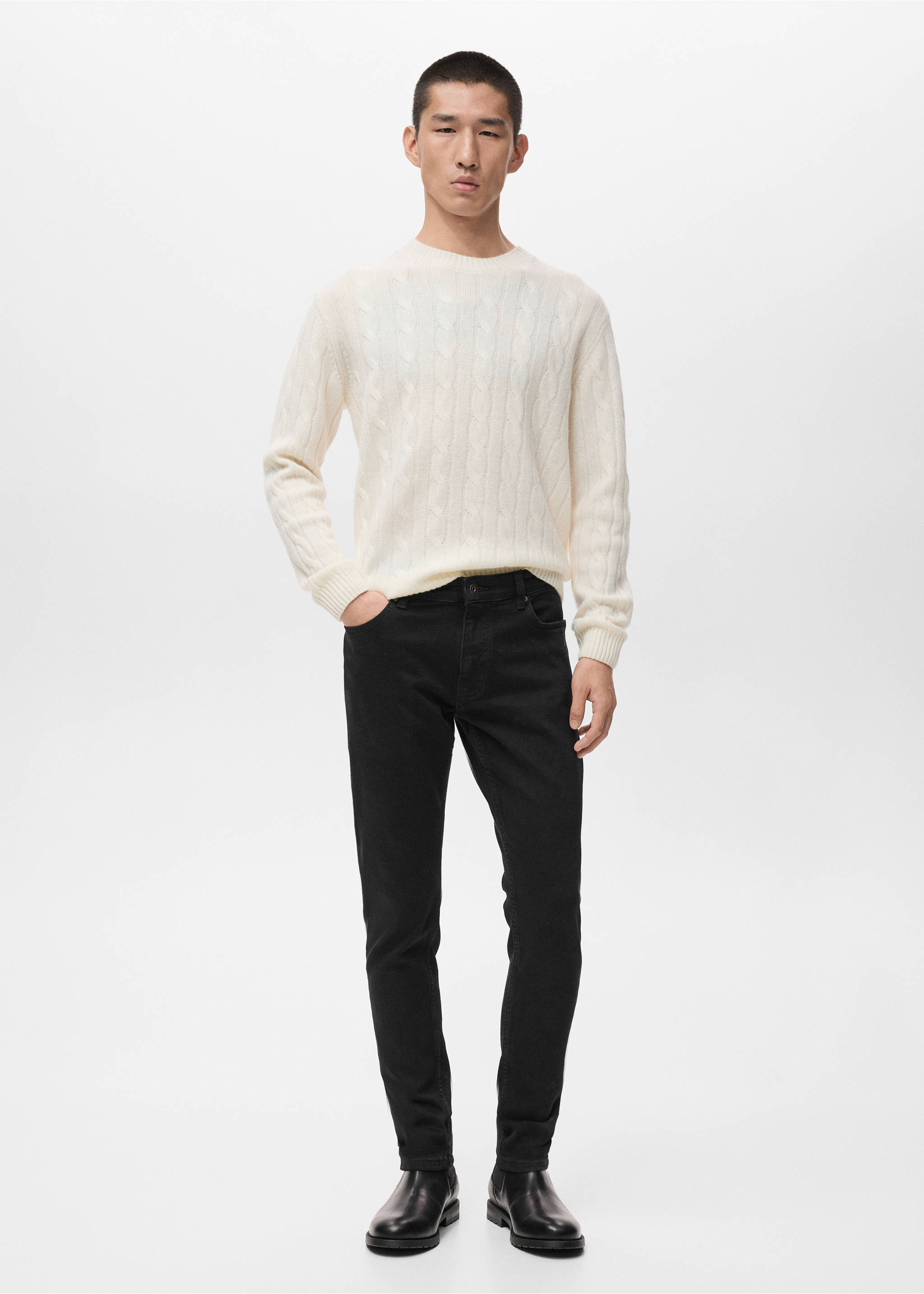Jude skinny-fit jeans - General plane, Black denim. Ref: 17084407-00.