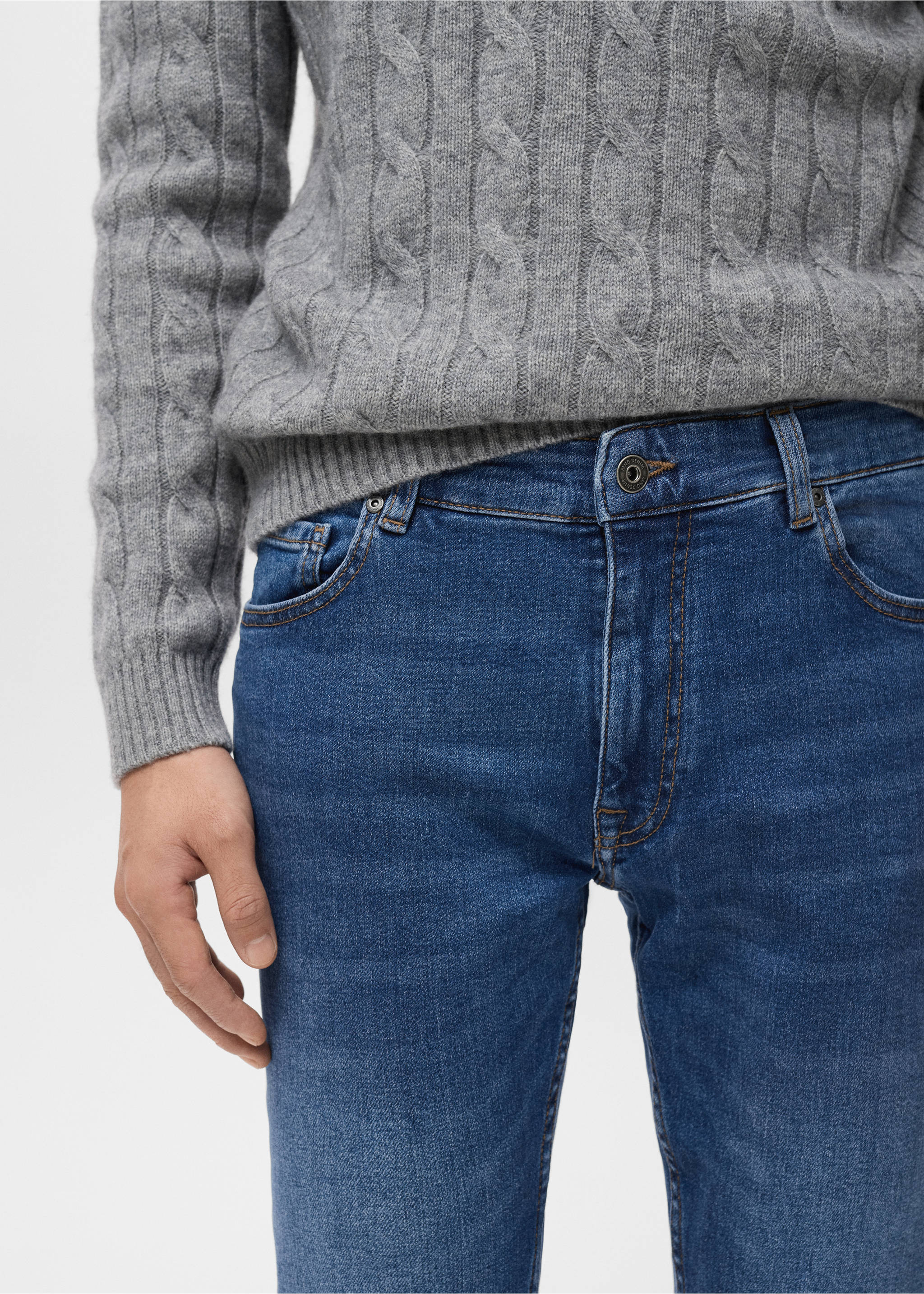 Jude skinny-fit jeans - Details of the article 1, Dark Blue. Ref: 17084408-00.