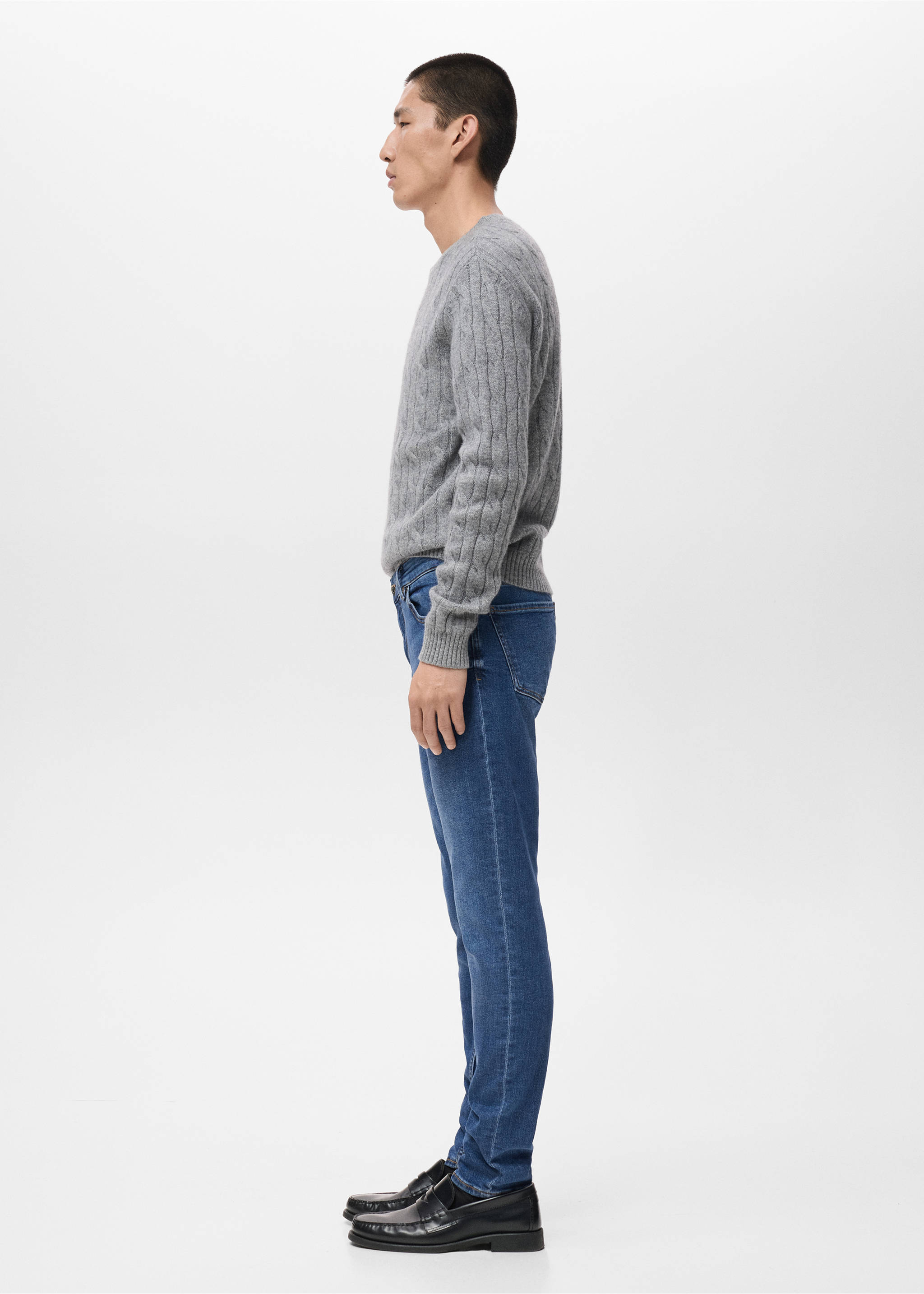 Jude skinny-fit jeans - Details of the article 2, Dark Blue. Ref: 17084408-00.