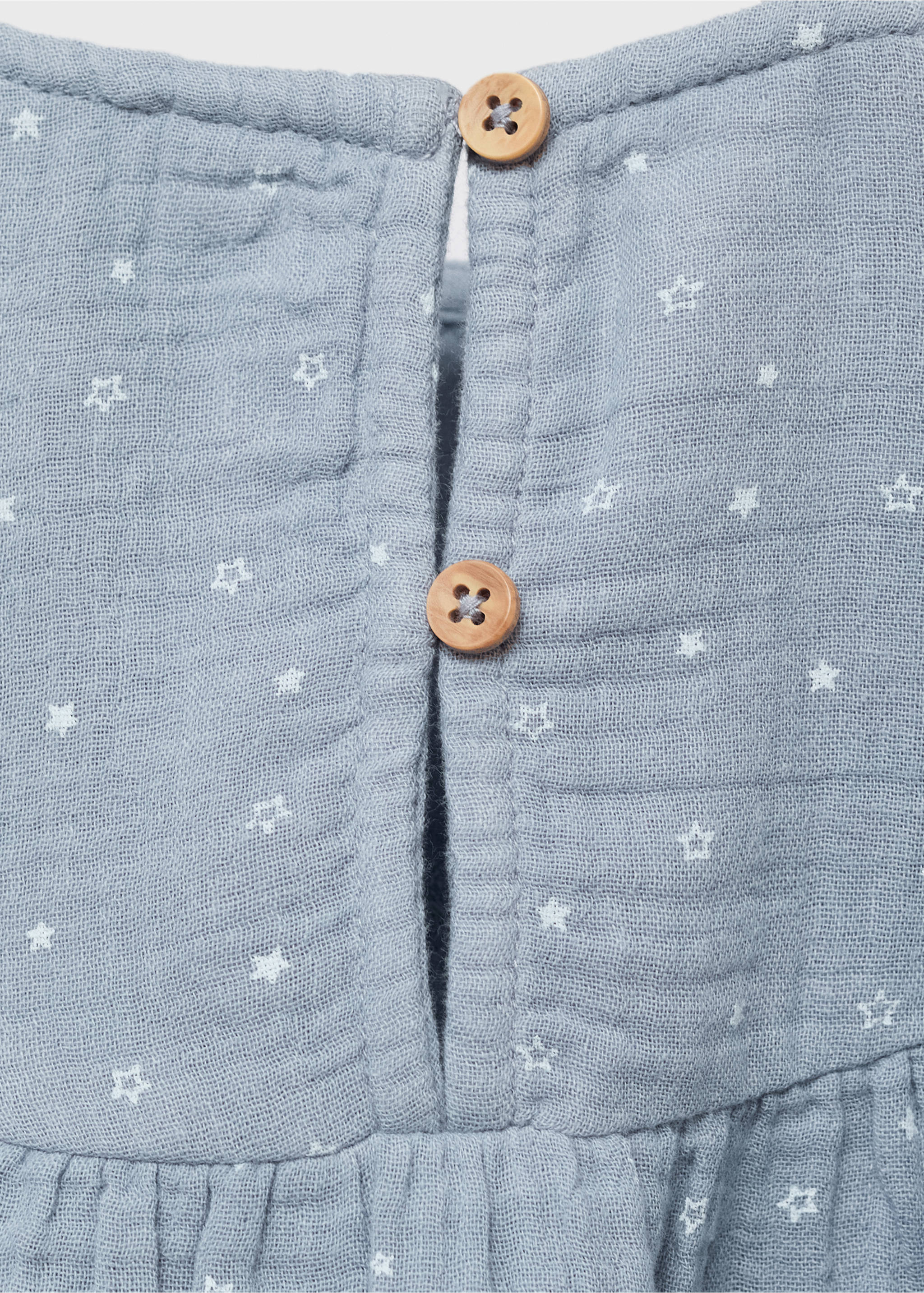 Star print dress - Details of the article 8, Sky Blue. Ref: 17084409-00.