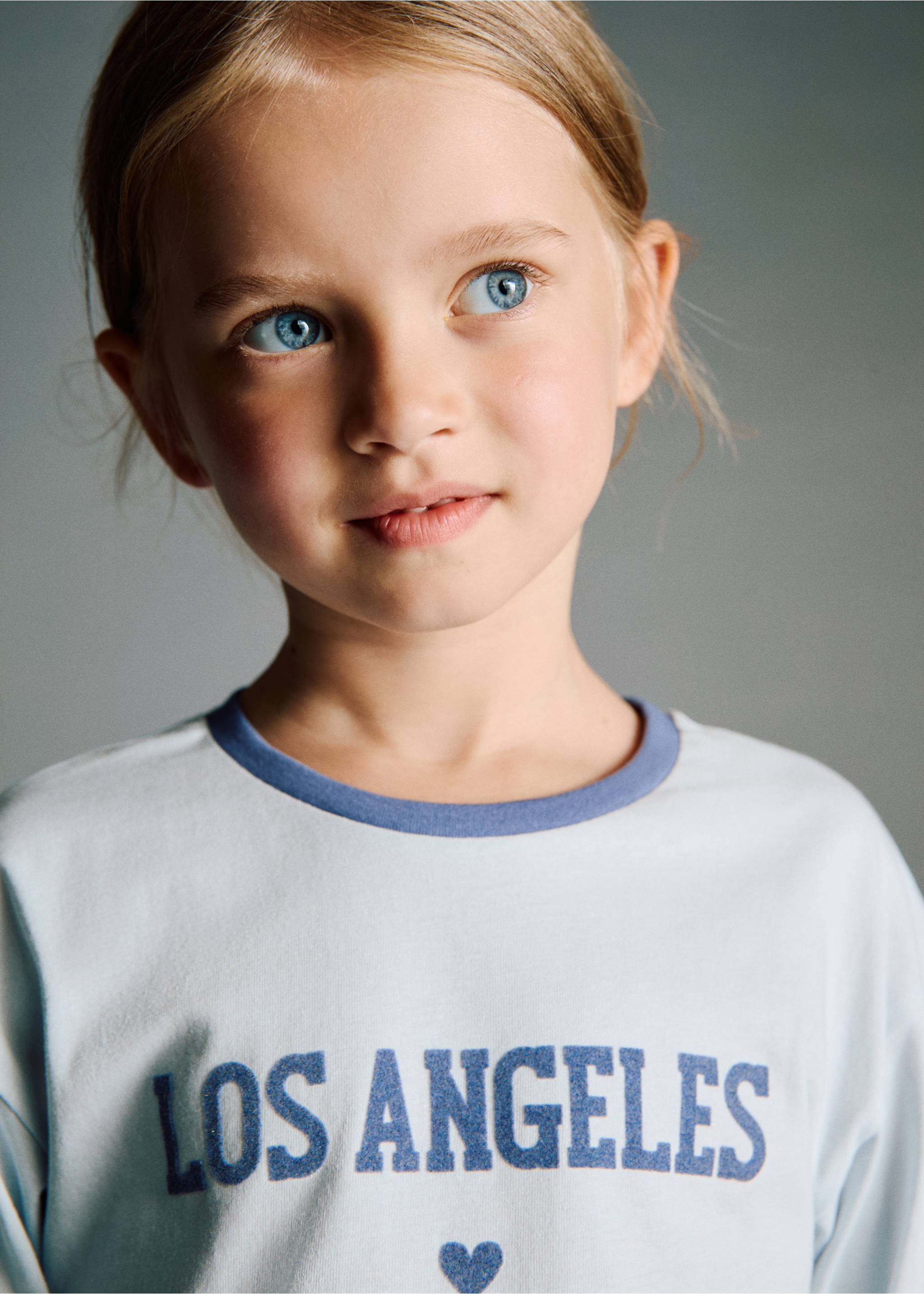 T-shirt en coton imprimé - Plan général, Bleu ciel. Ref: 17084417-00.