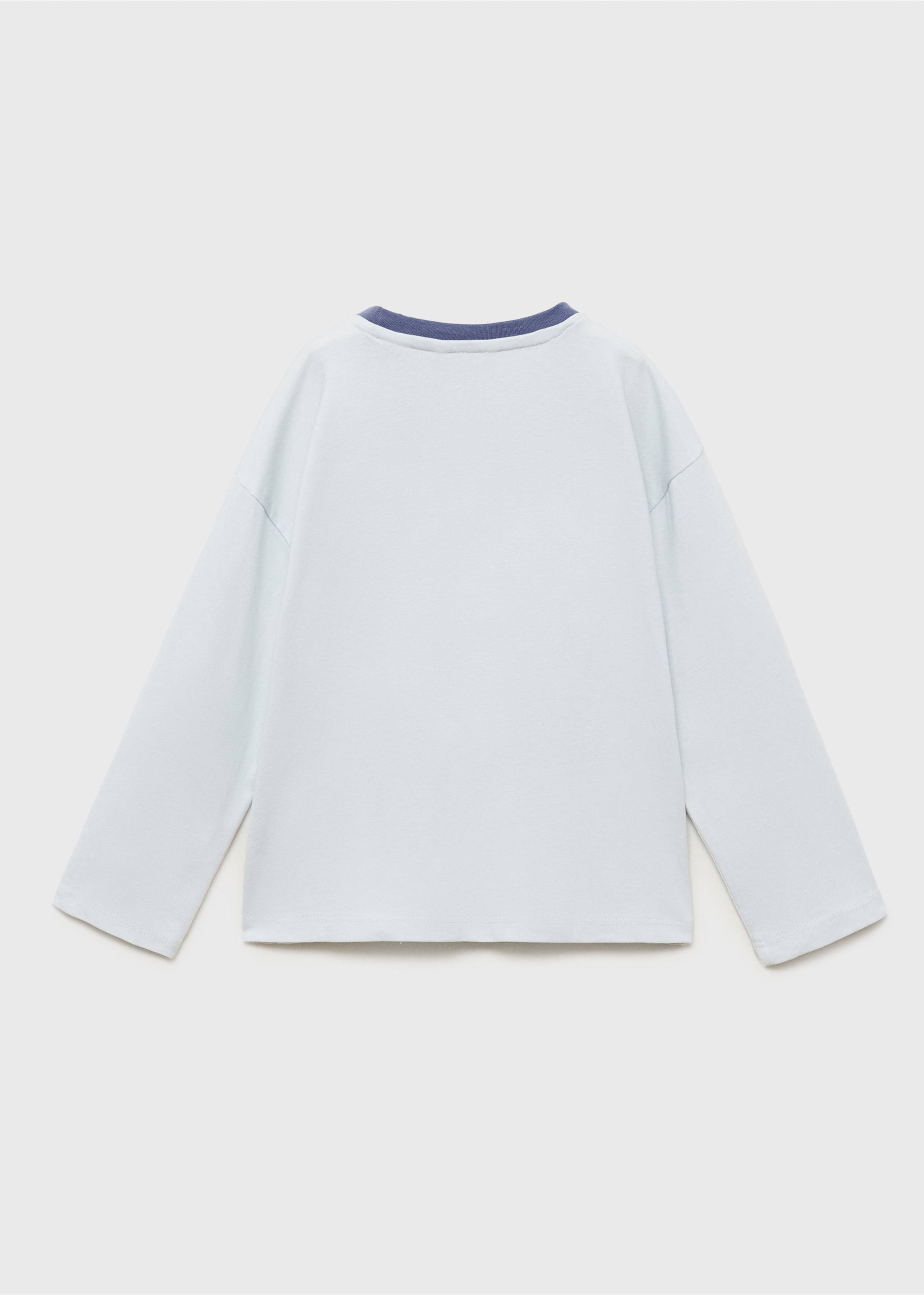 T-shirt en coton imprimé - Verso de l’article, Bleu ciel. Ref: 17084417-00.