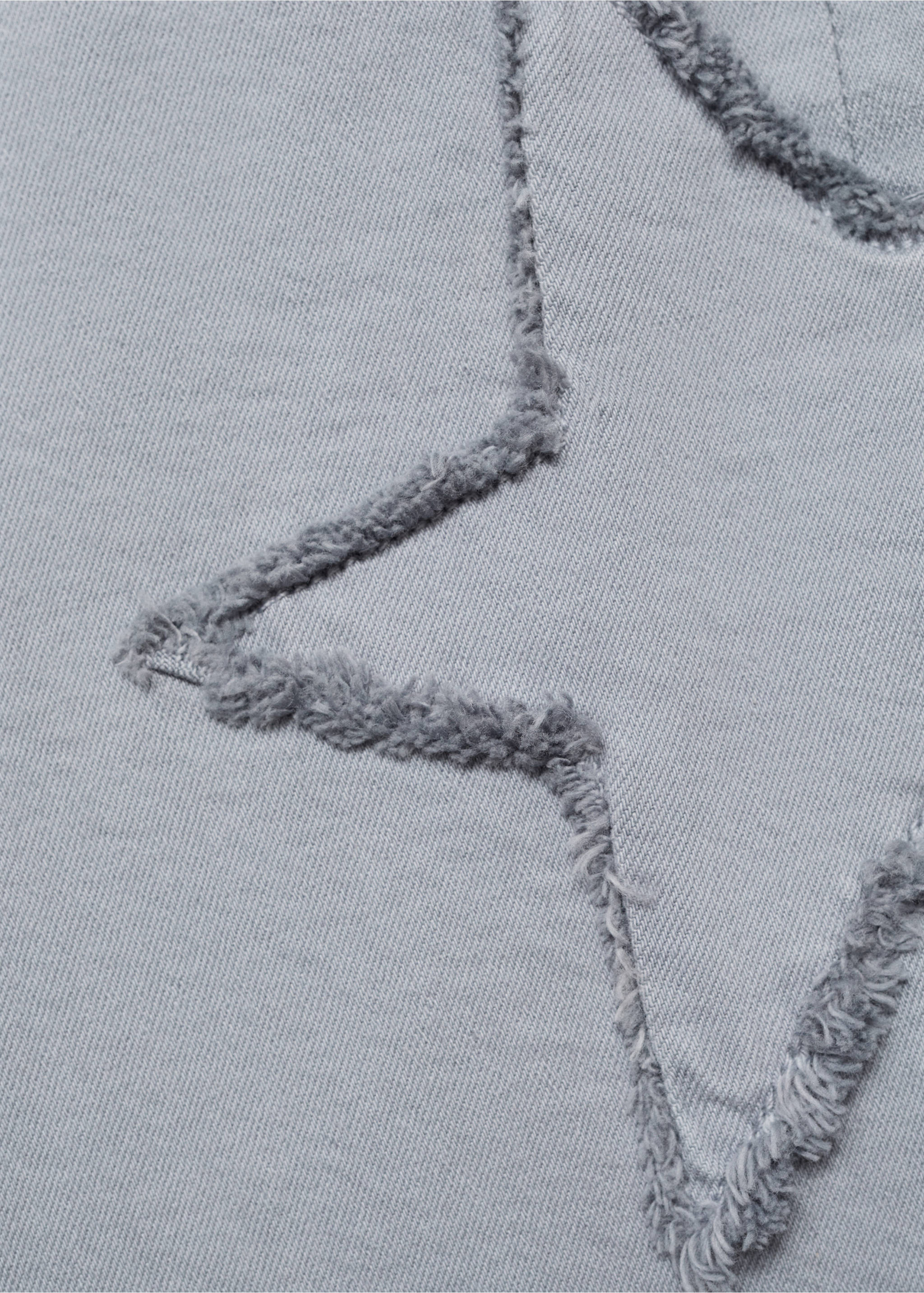 Jeans with embroidered stars - Details of the article 8, Blue. Ref: 17084419-00.