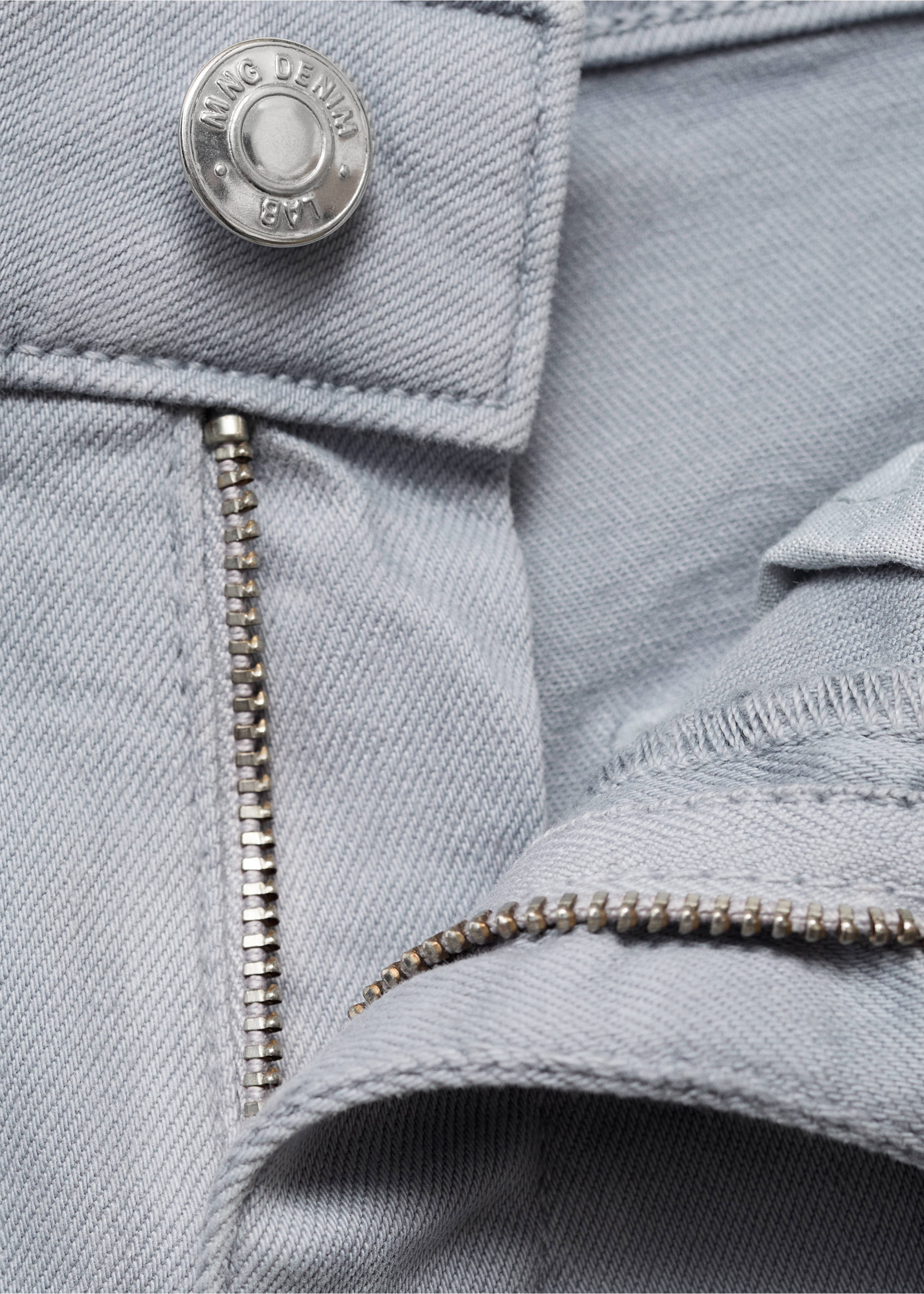 Jeans with embroidered stars - Details of the article 0, Blue. Ref: 17084419-00.