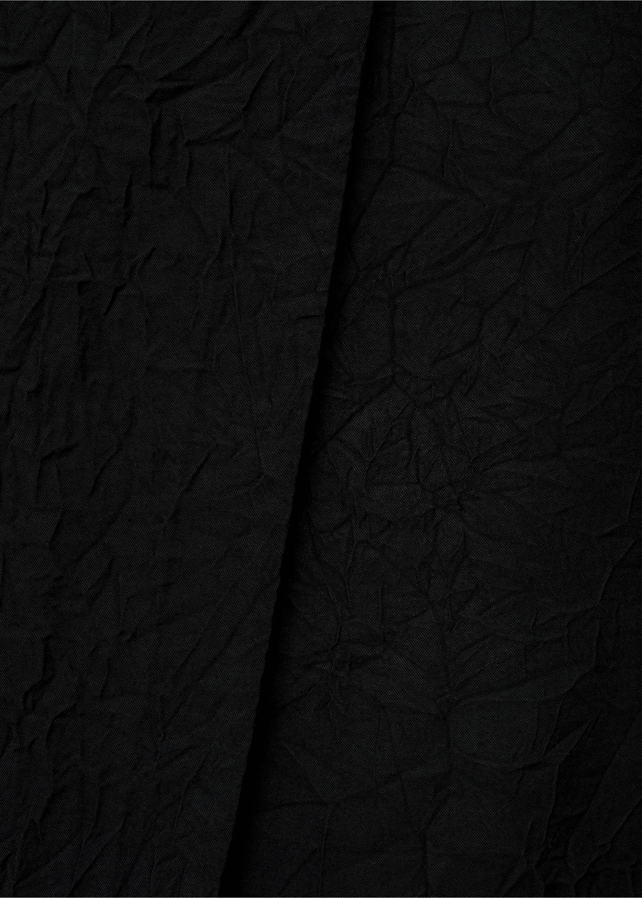 Creased-effect wrap-around skirt - Details of the article 0, Black. Ref: 17084421-00.