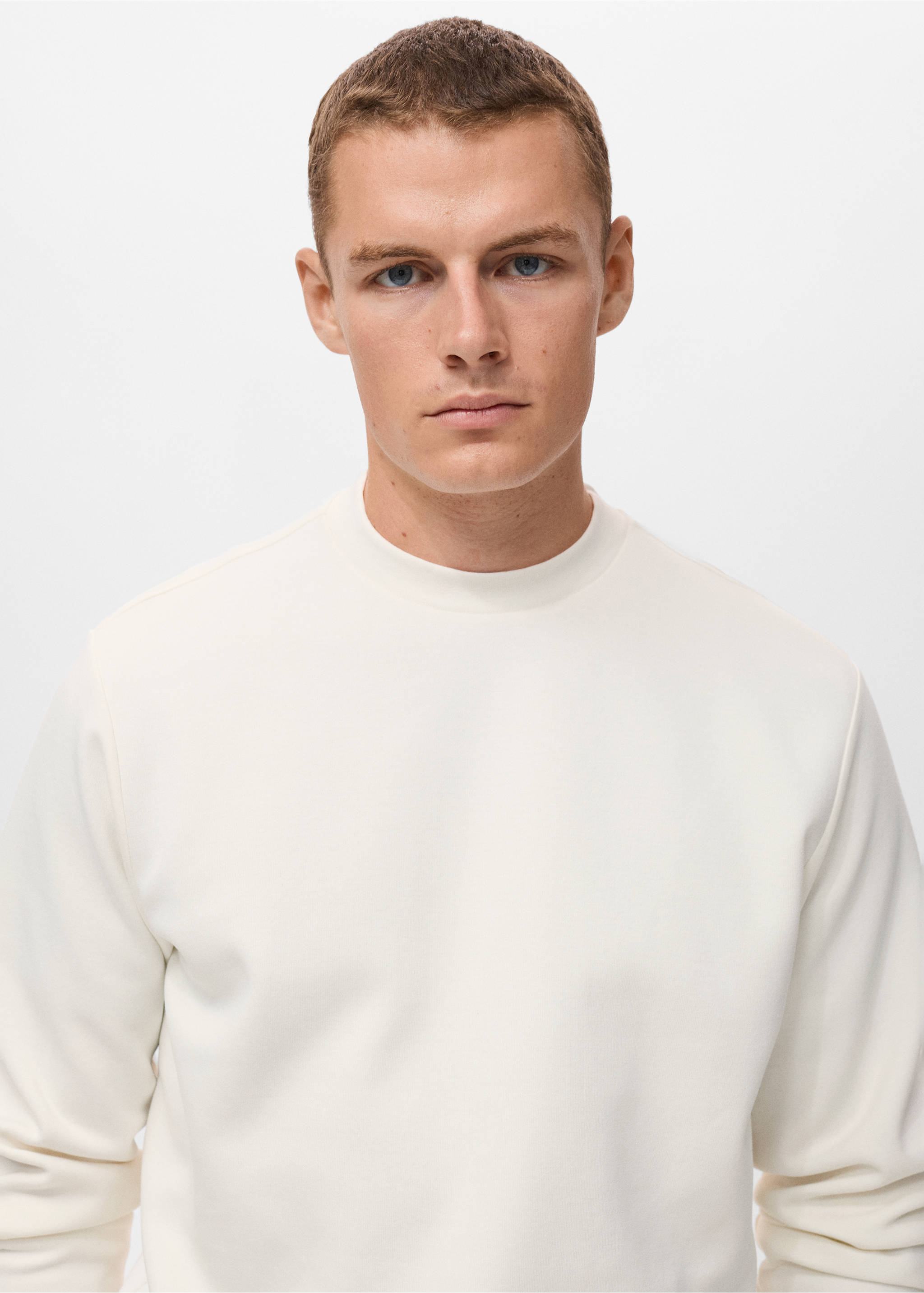 Sweat-shirt coton regular-fit - Détail de l'article 1, Blanc. Ref: 17084425-00.