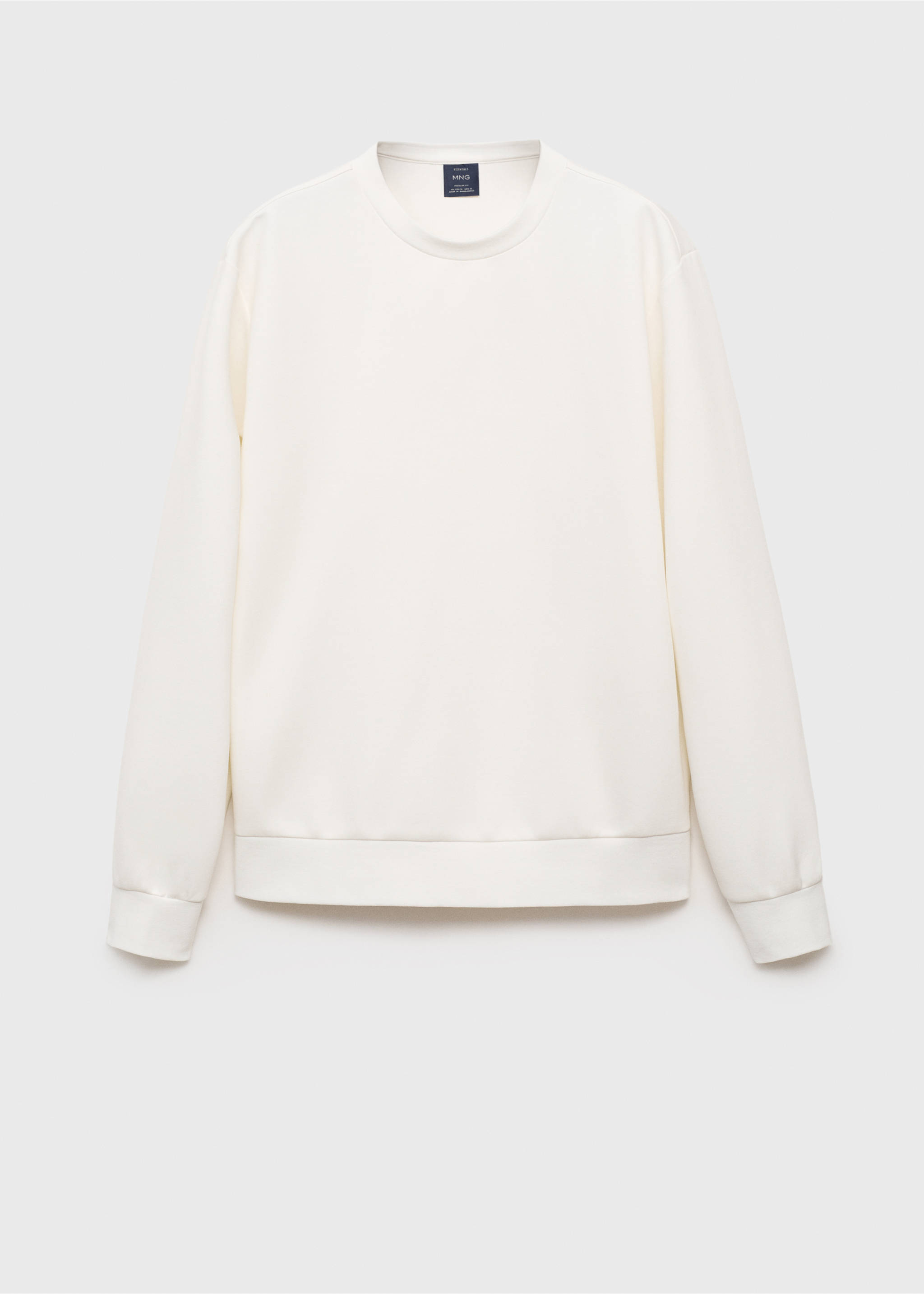 Regular-fit cotton sweatshirt - Article without model, White. Ref: 17084425-00.