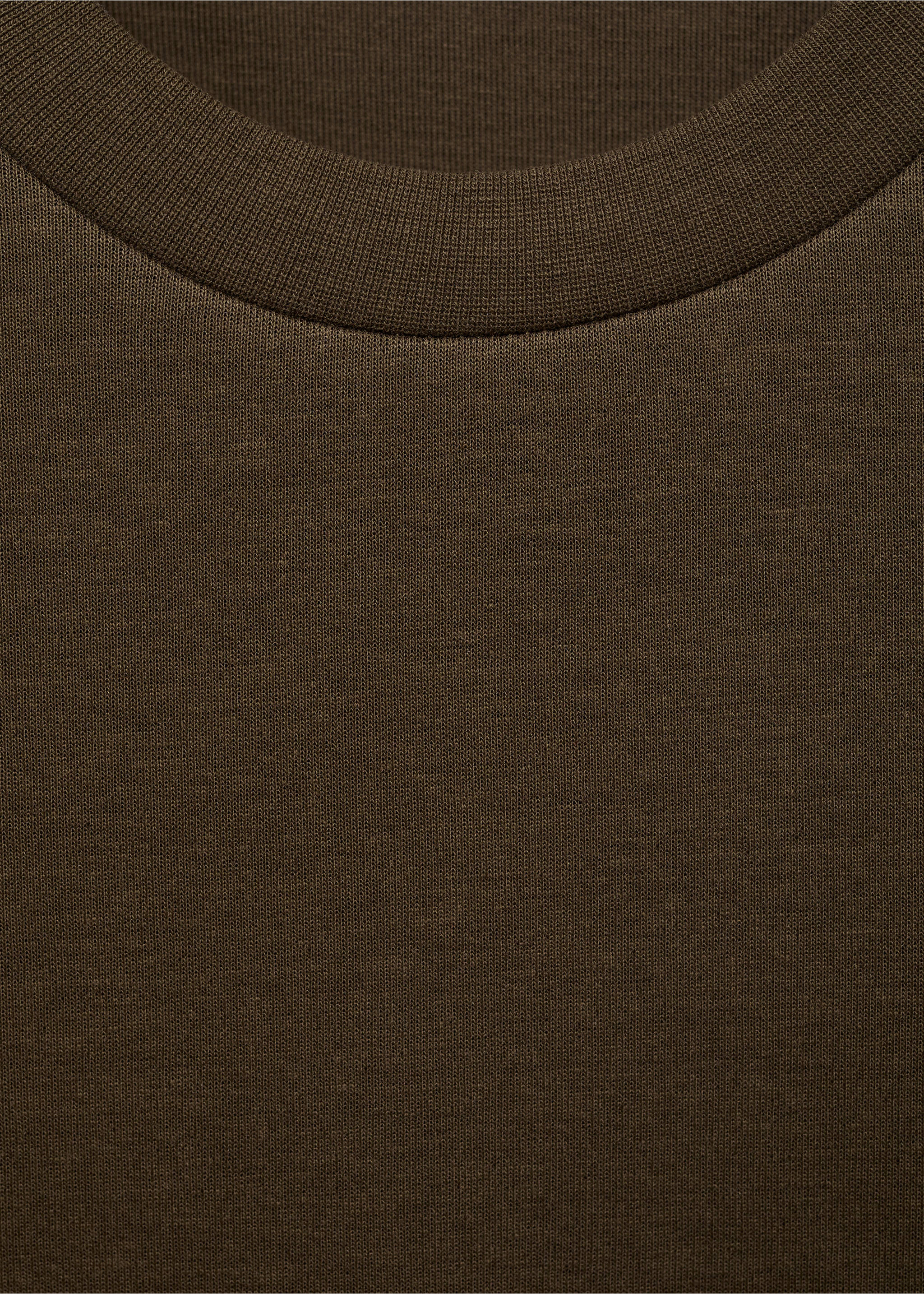 Regular-fit cotton sweatshirt - Details of the article 8, Olive Green. Ref: 17084425-00.