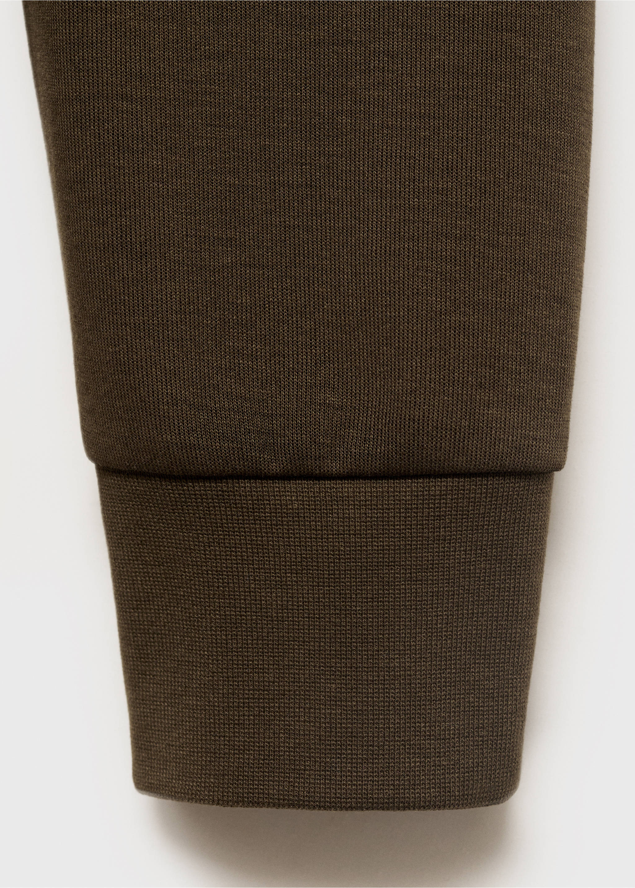 Regular-fit cotton sweatshirt - Details of the article 0, Olive Green. Ref: 17084425-00.