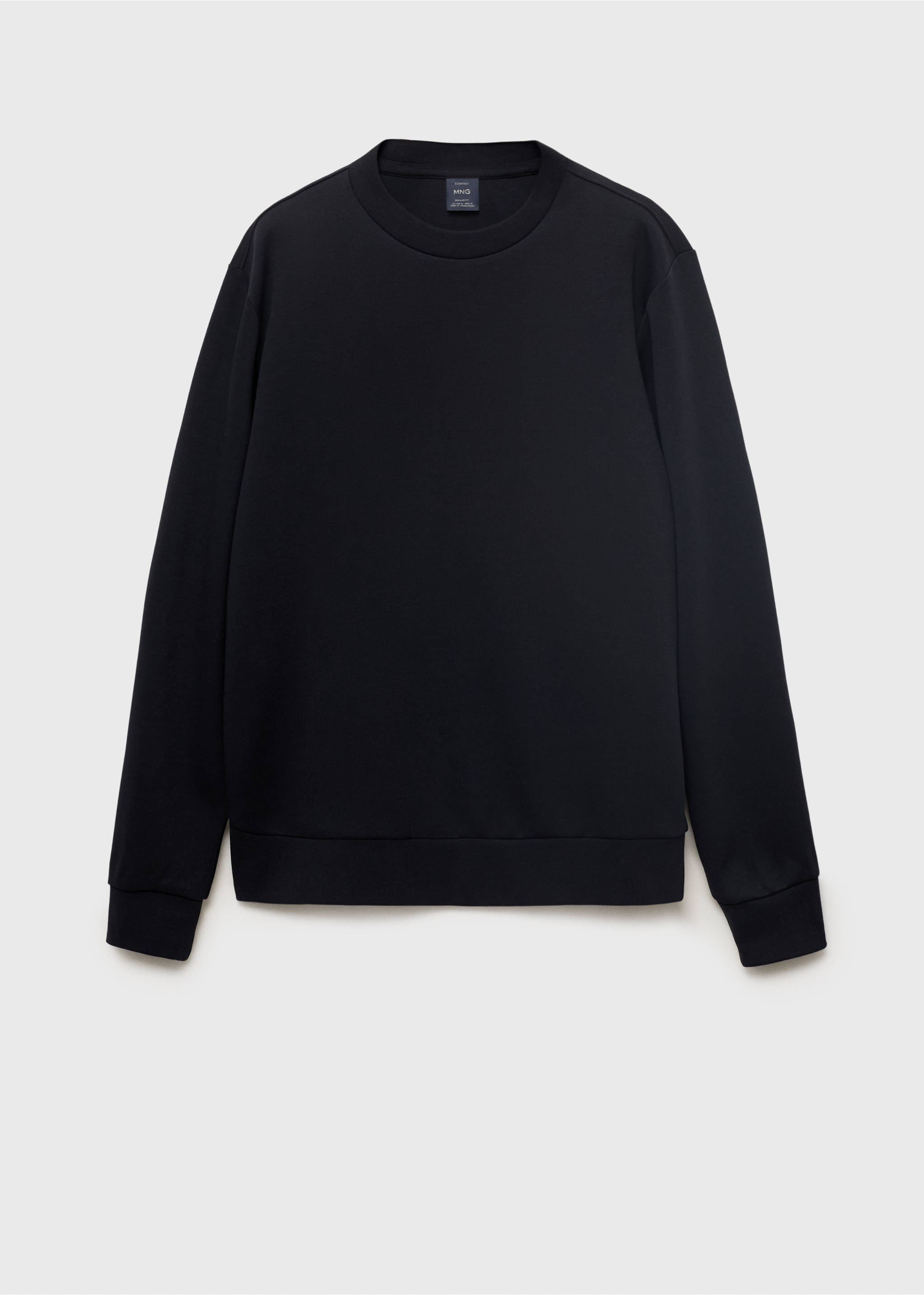 Regular-fit cotton sweatshirt - Article without model, Navy. Ref: 17084425-00.