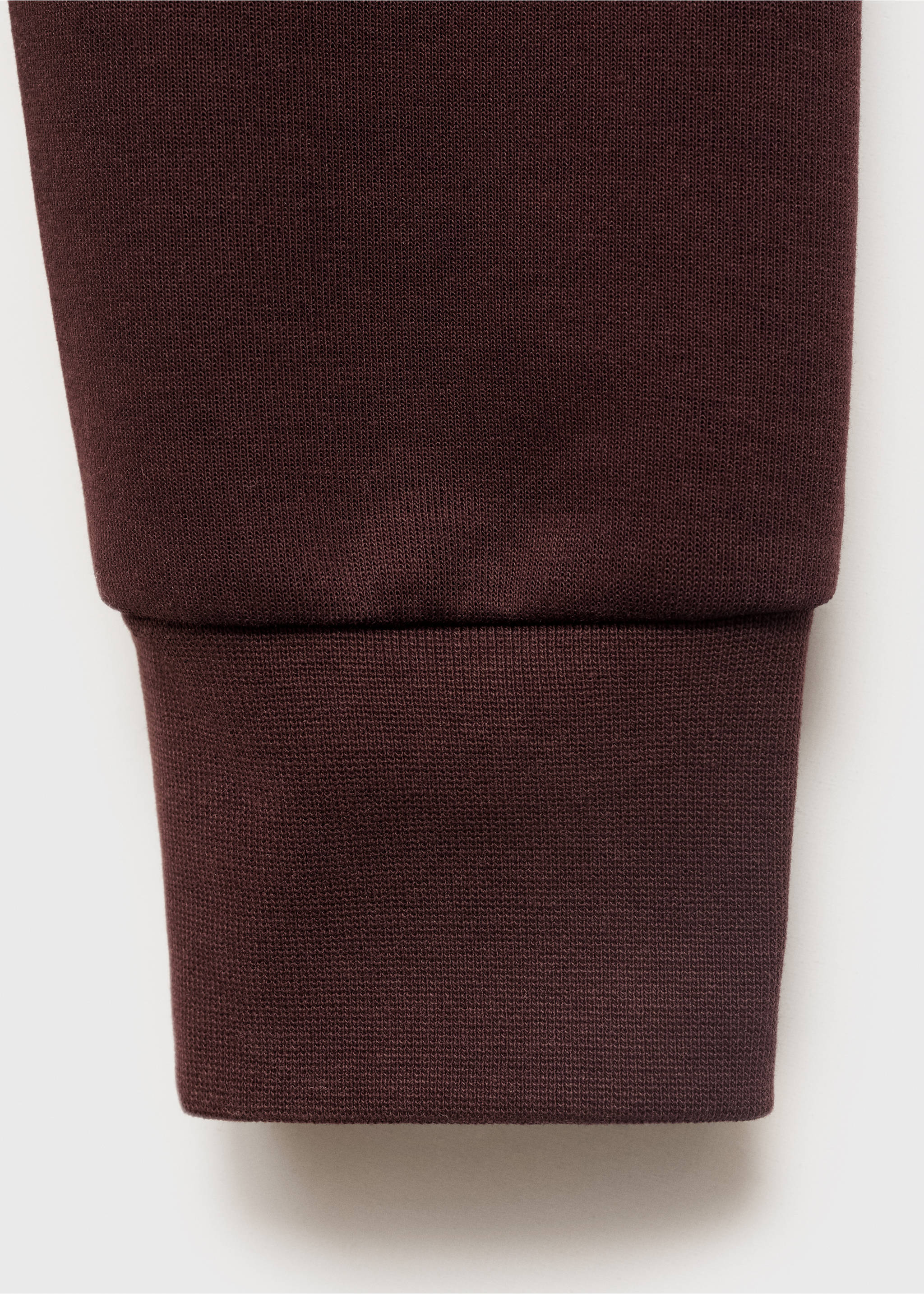 Regular-fit cotton sweatshirt - Details of the article 0, Wine. Ref: 17084425-00.