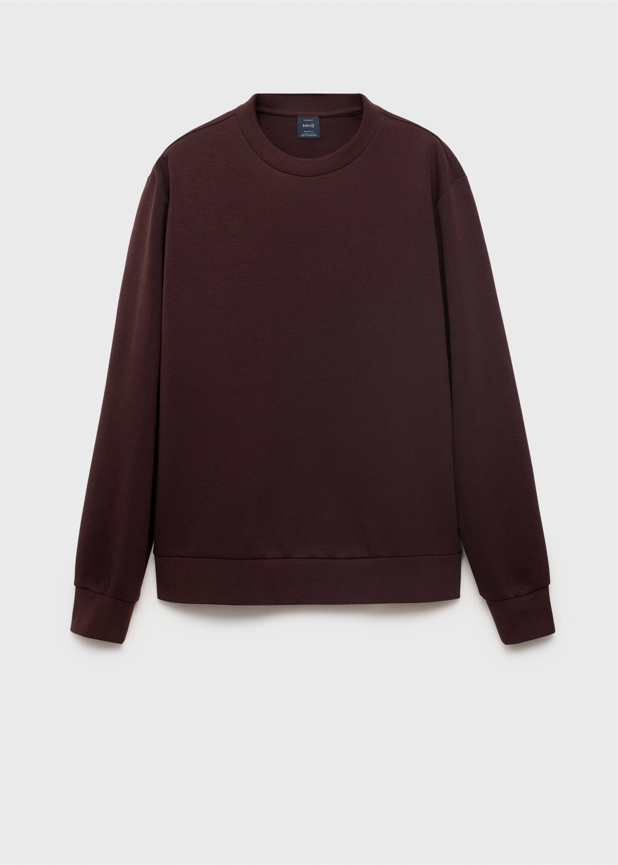 Regular-fit cotton sweatshirt - Article without model, Wine. Ref: 17084425-00.
