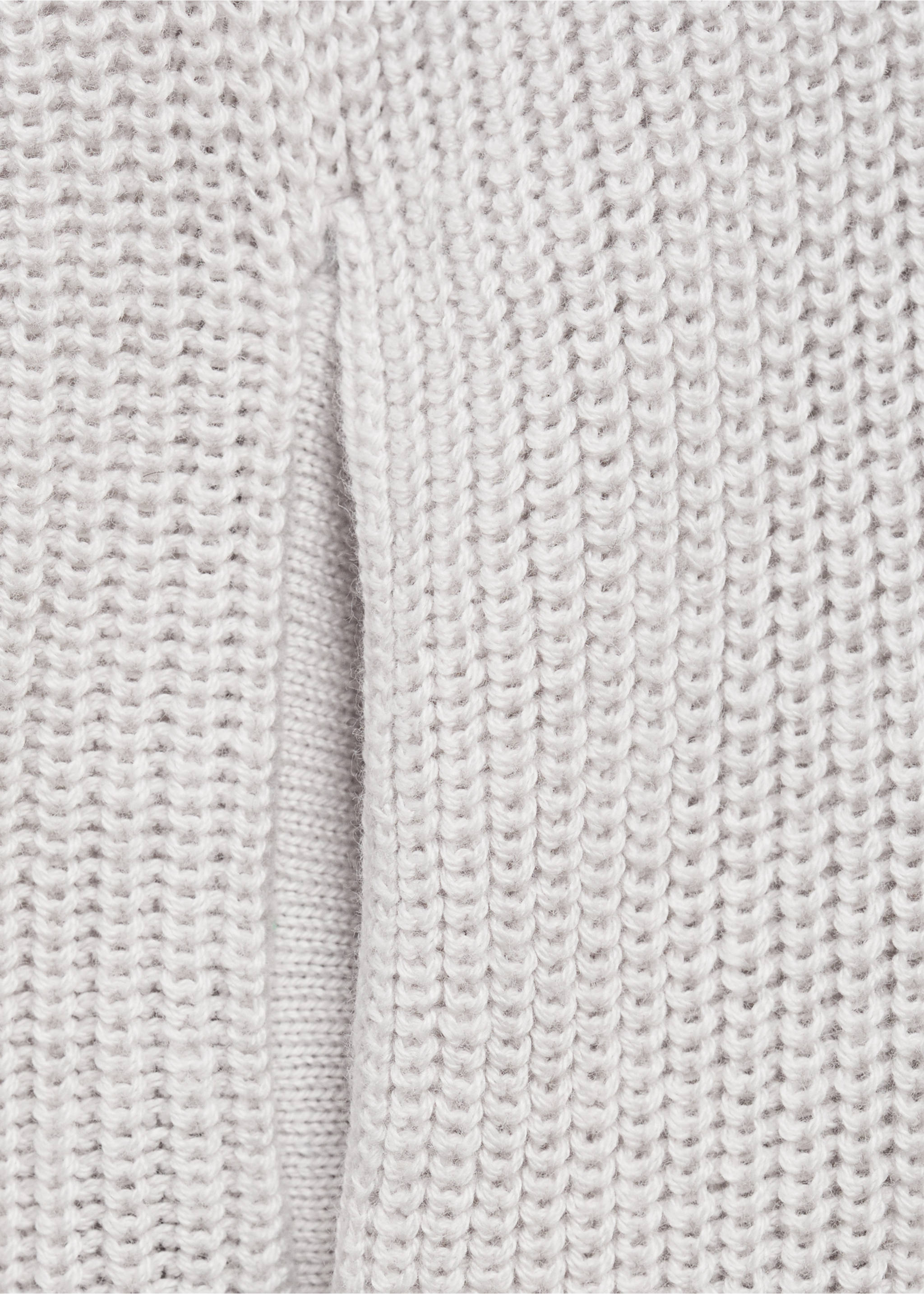 Hooded knit sweater - Details of the article 0, Light/Pastel Grey. Ref: 17084426-00.