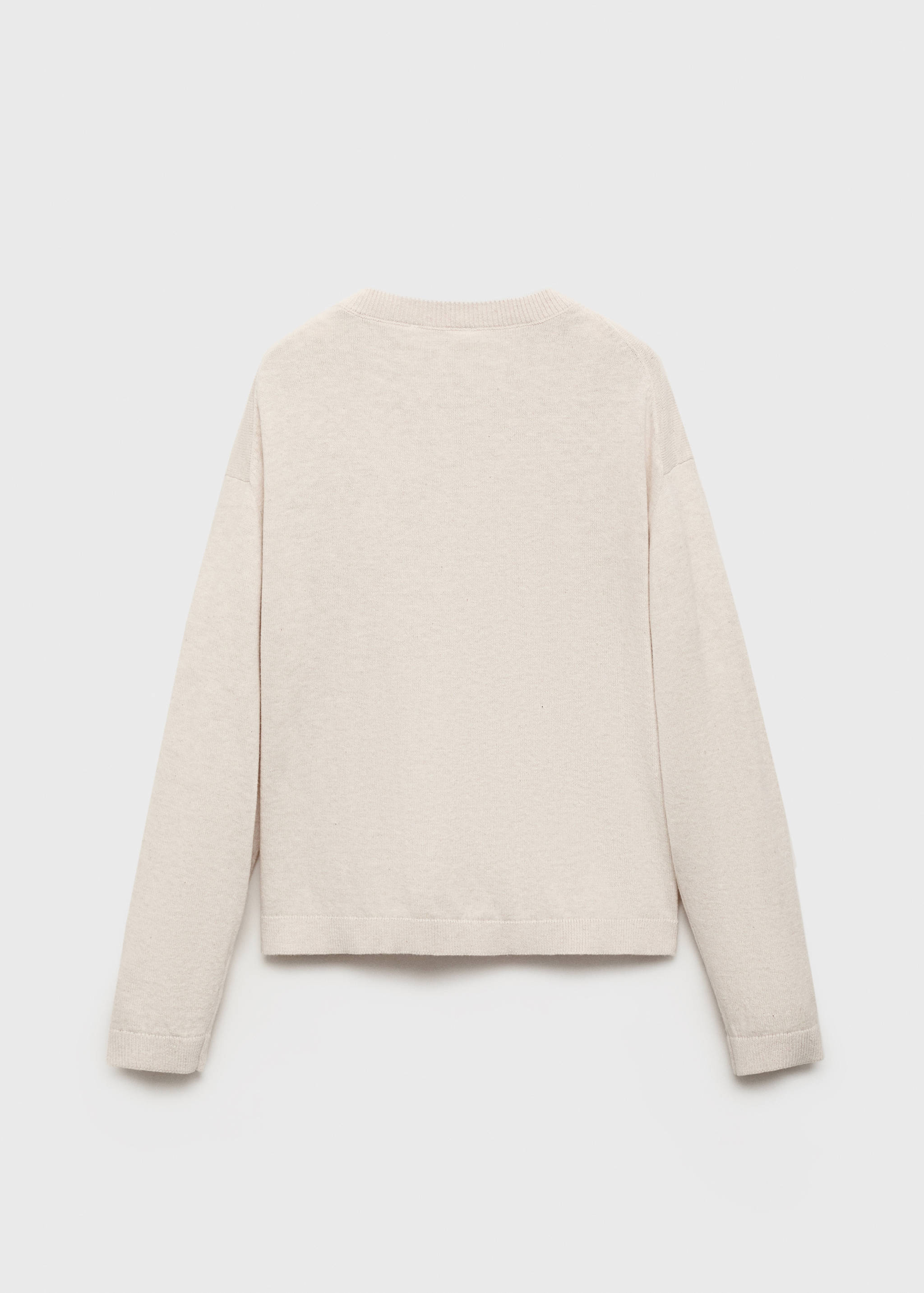 Decorative seams cotton sweater - Reverse of the article