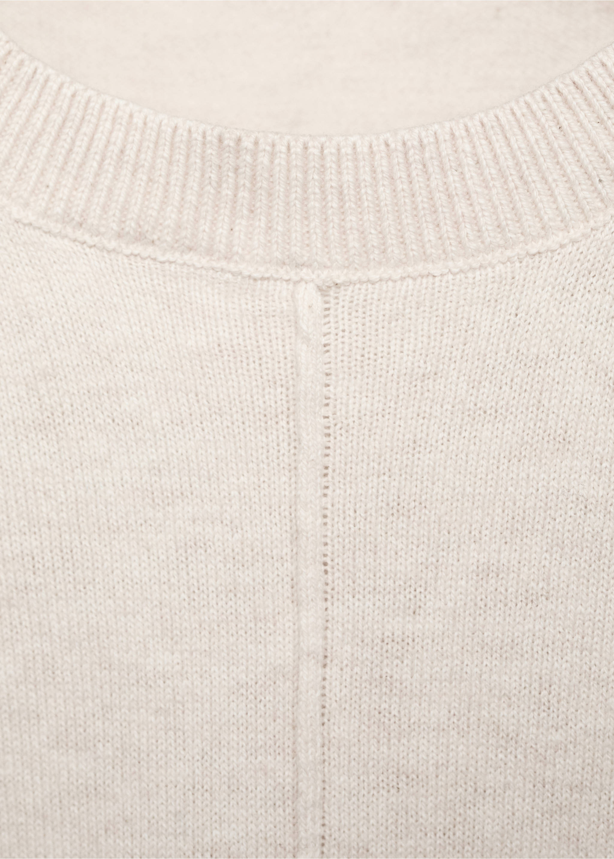Decorative seams cotton sweater - Details of the article 8, Beige. Ref: 17084431-00.