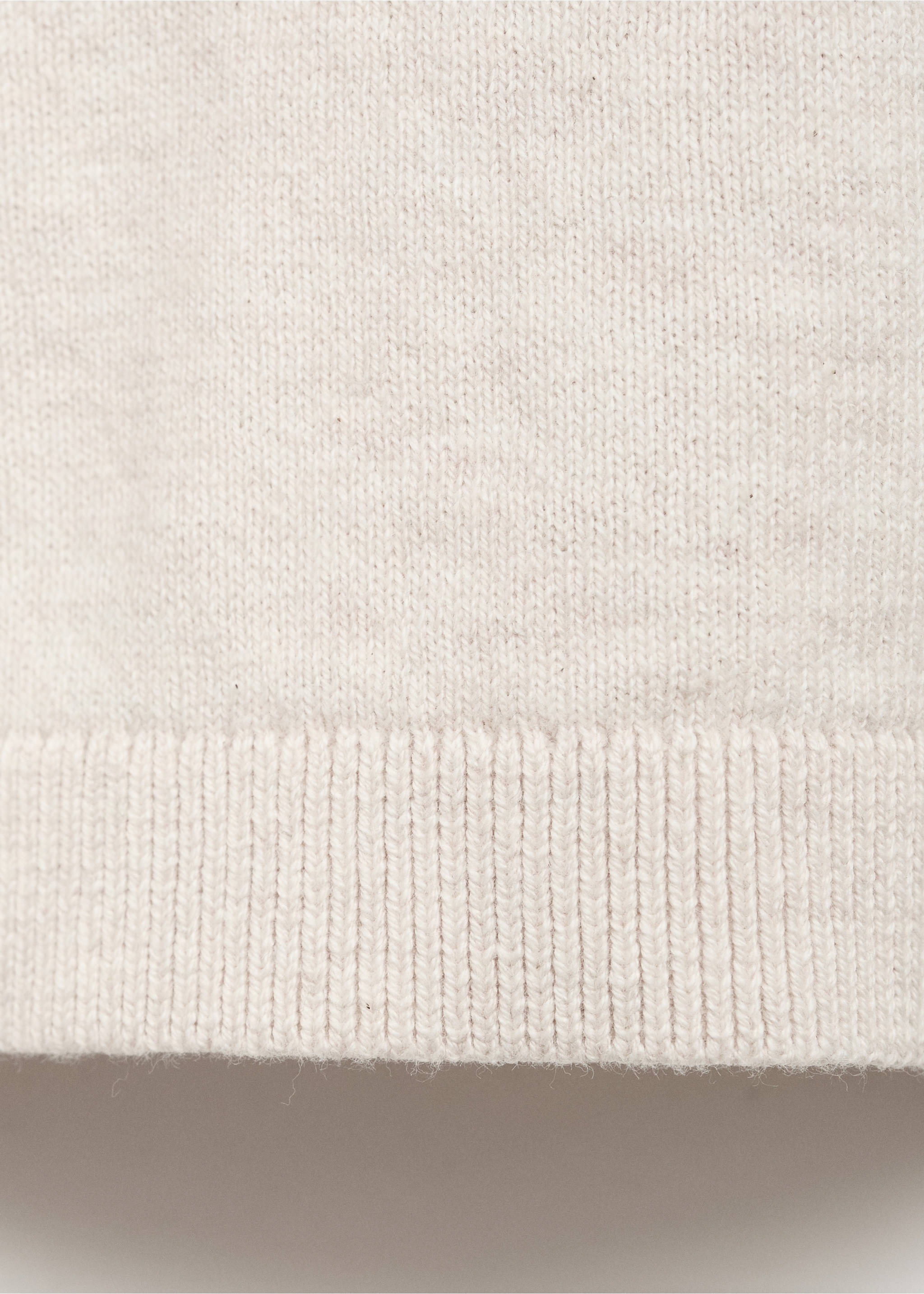 Decorative seams cotton sweater - Details of the article 0, Beige. Ref: 17084431-00.
