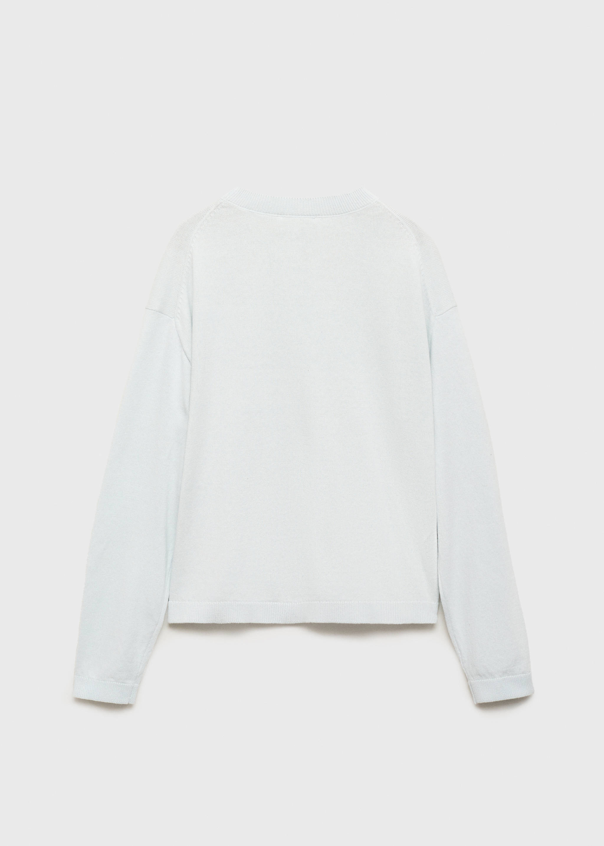 Decorative seams cotton sweater - Reverse of the article