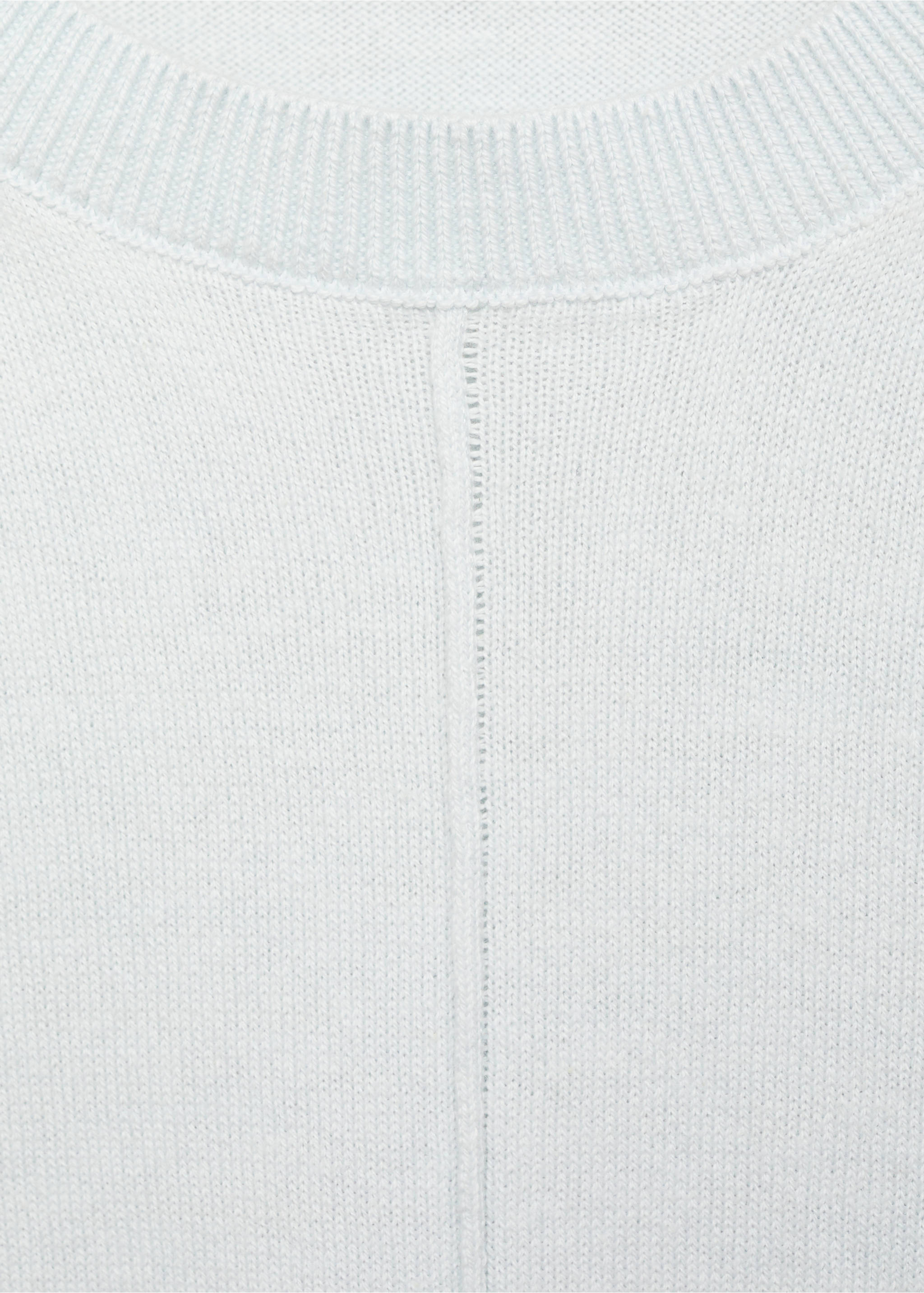 Decorative seams cotton sweater - Details of the article 8, Sky Blue. Ref: 17084431-00.