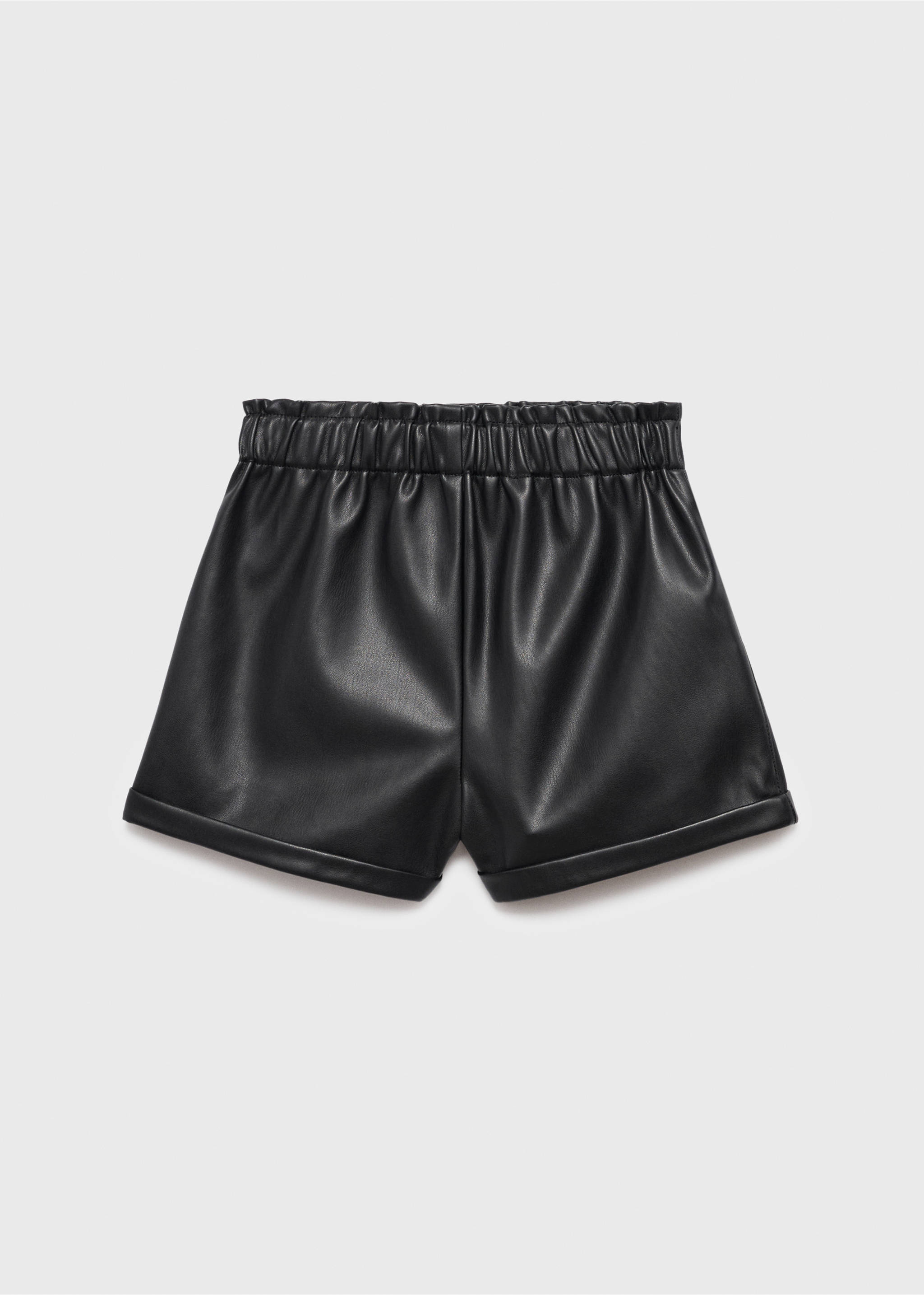 Faux-leather shorts - Reverse of the article, Black. Ref: 17084433-00.