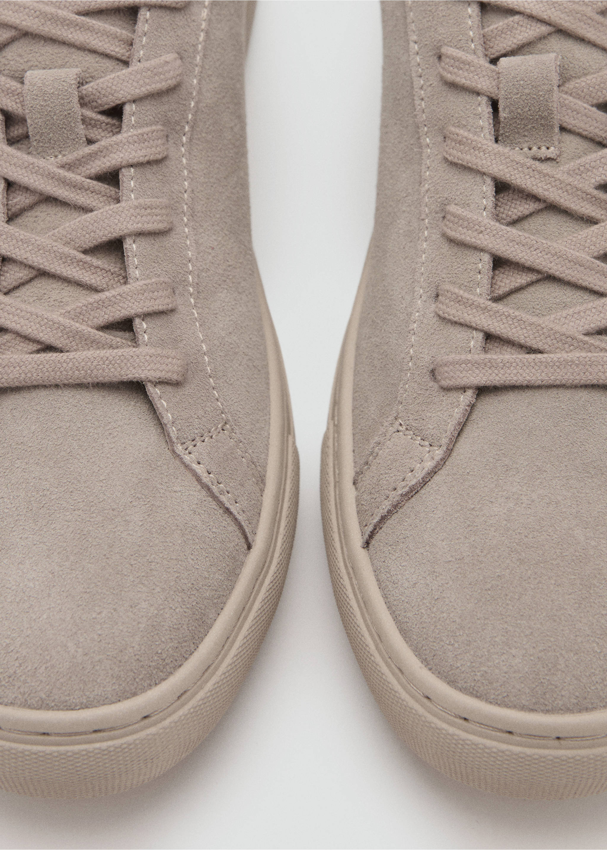 Suede trainers - Details of the article 1, Medium Brown. Ref: 17084434-00.