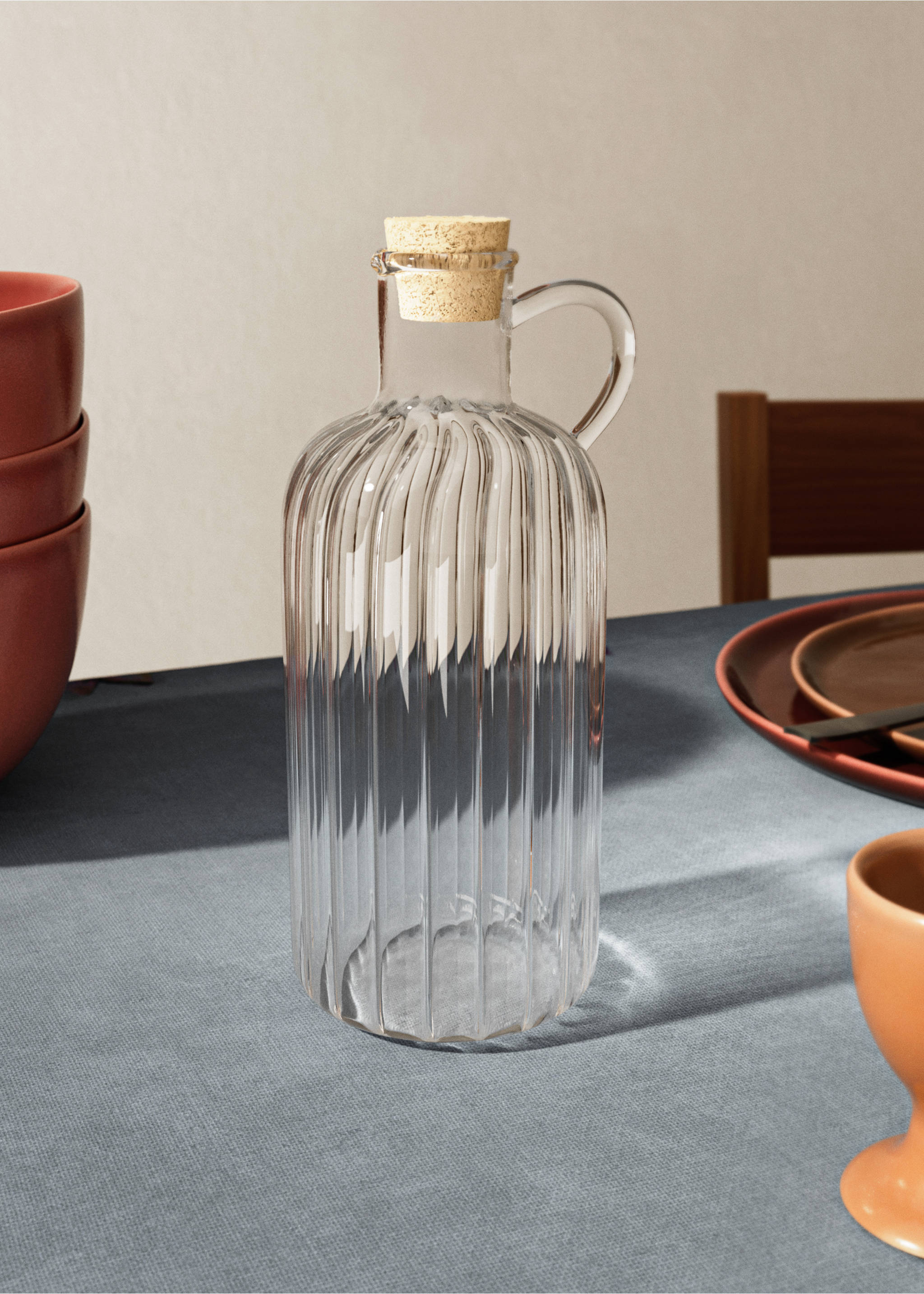 Borosilicate oil dispenser with handle - General plane, Off White. Ref: 17084441-00.