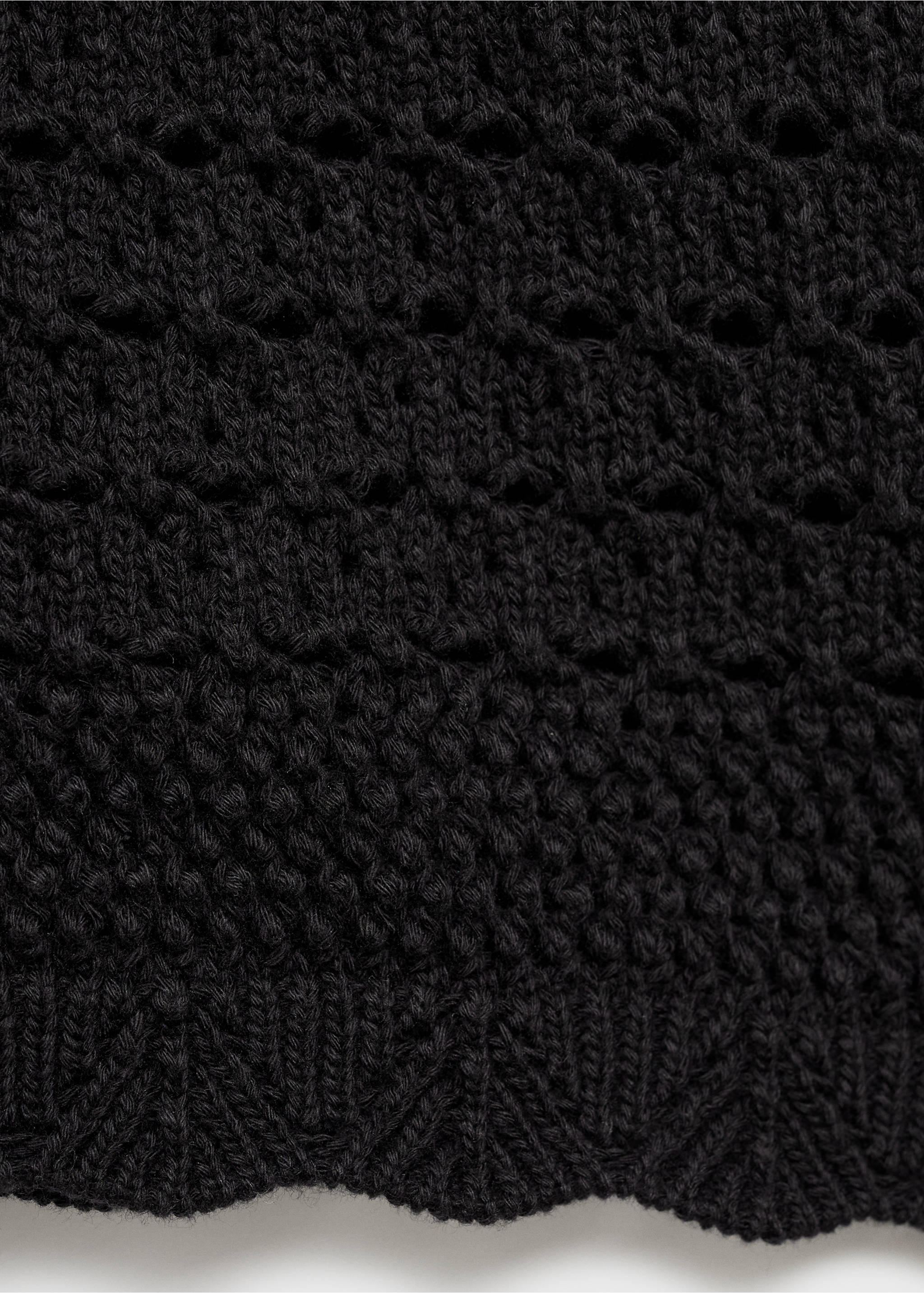 Kurzärmliger Häkel-Cardigan - Detail des Artikels 8, Schwarz. Ref: 17084443-00.
