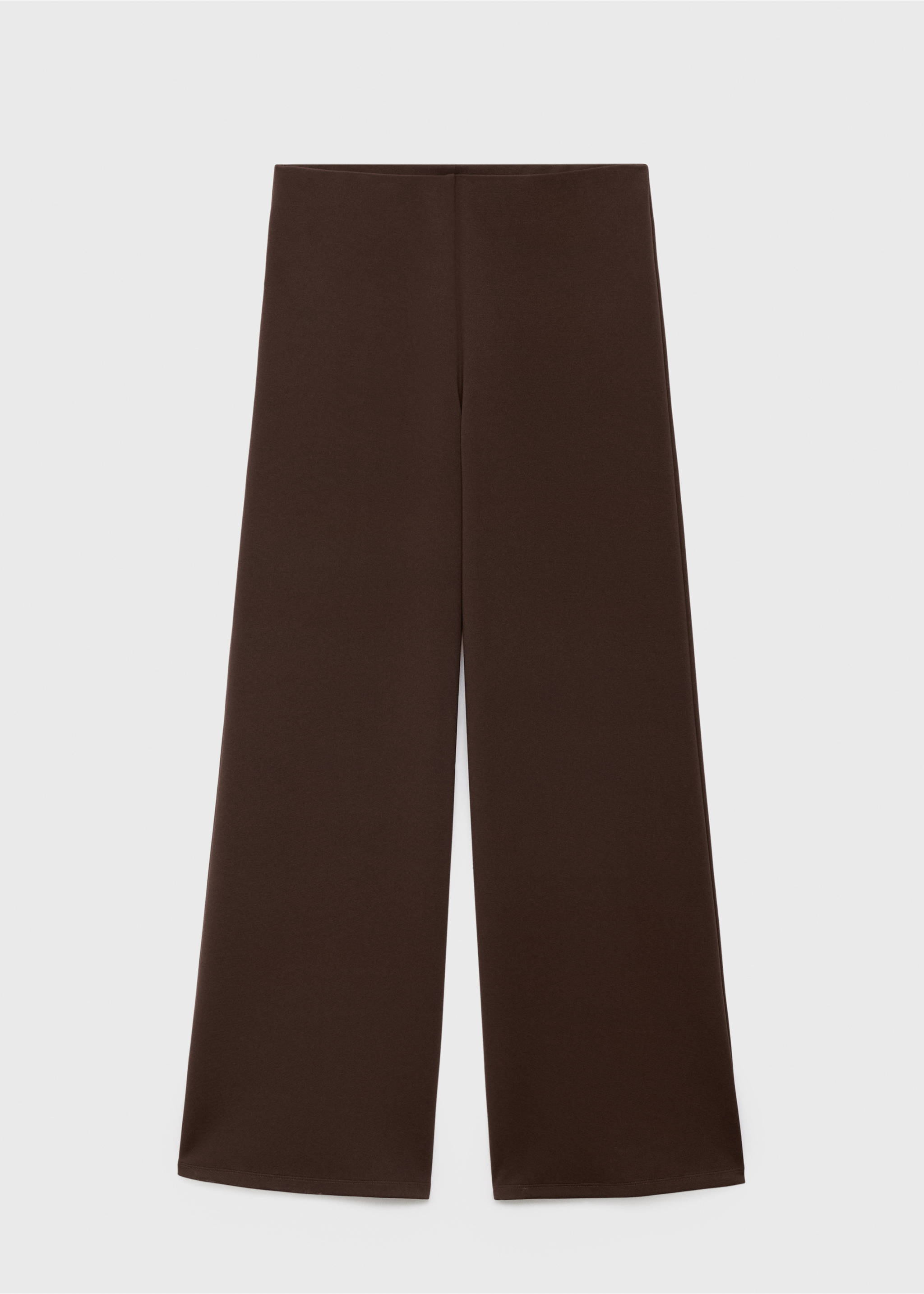 Pantalon droit taille élastique - Article sans modèle, Marron. Ref: 17084445-00.