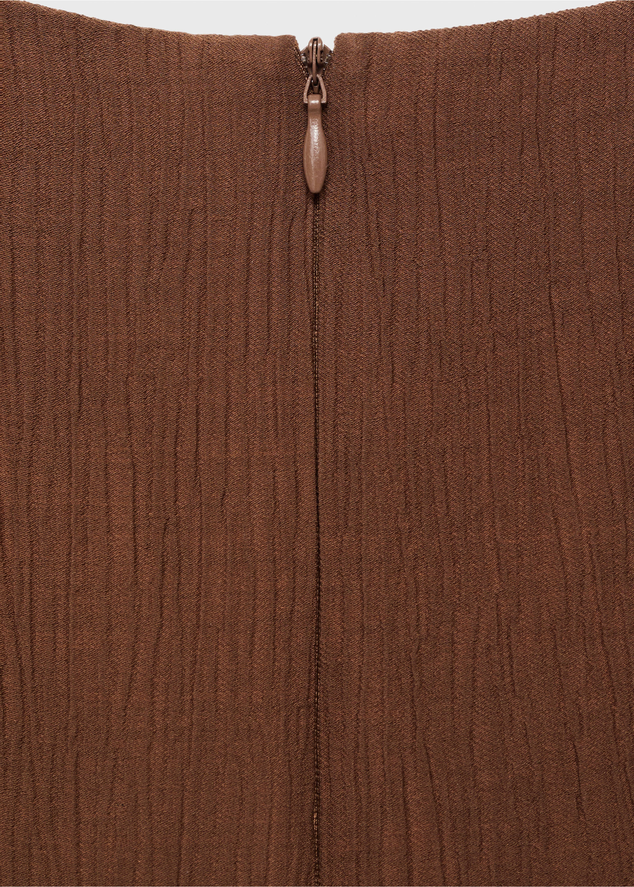 Pleated jumpsuit with belt - Details of the article 0, Brown. Ref: 17084448-00.