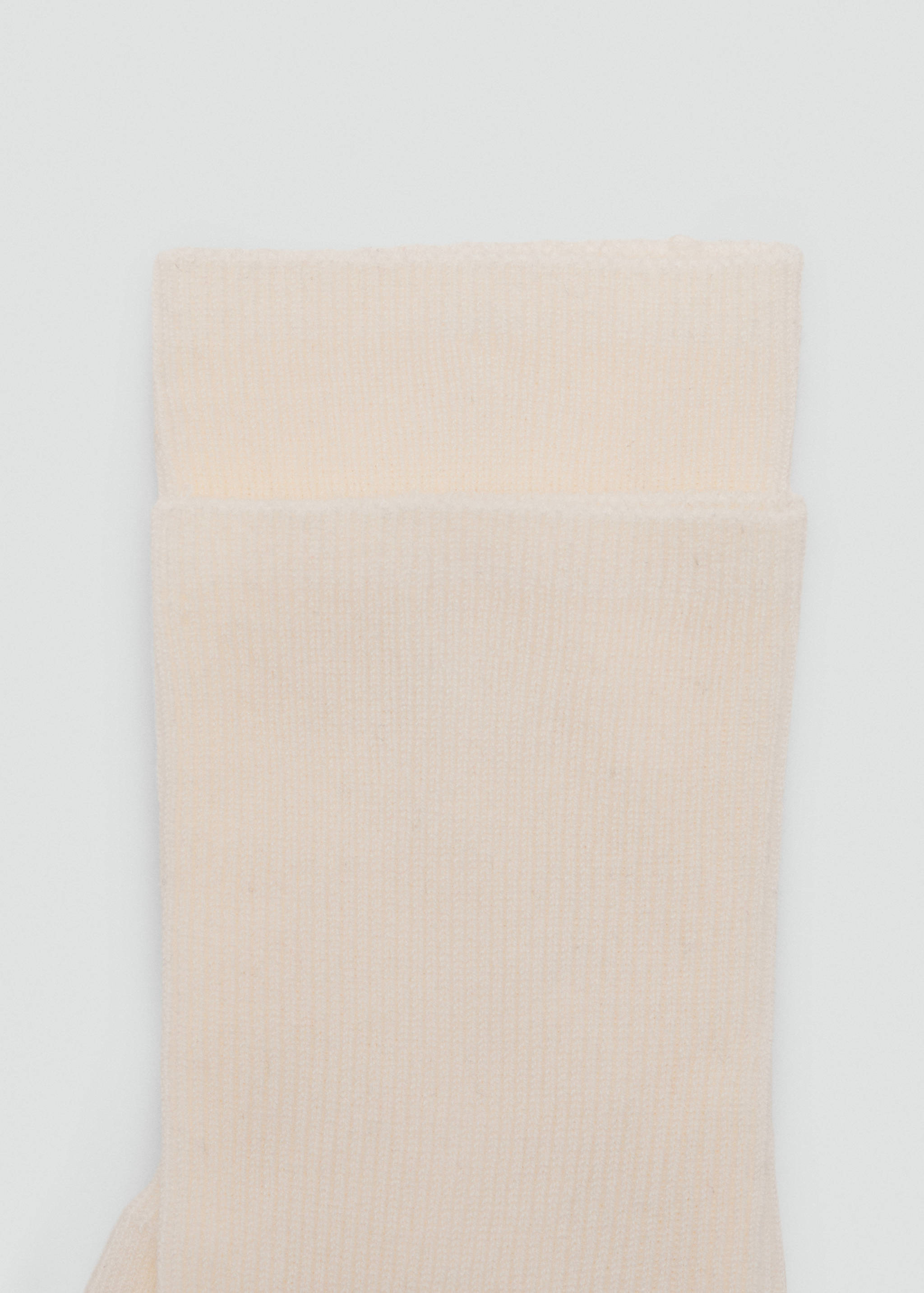 Chaussettes coton maille côtelée - Plan moyen