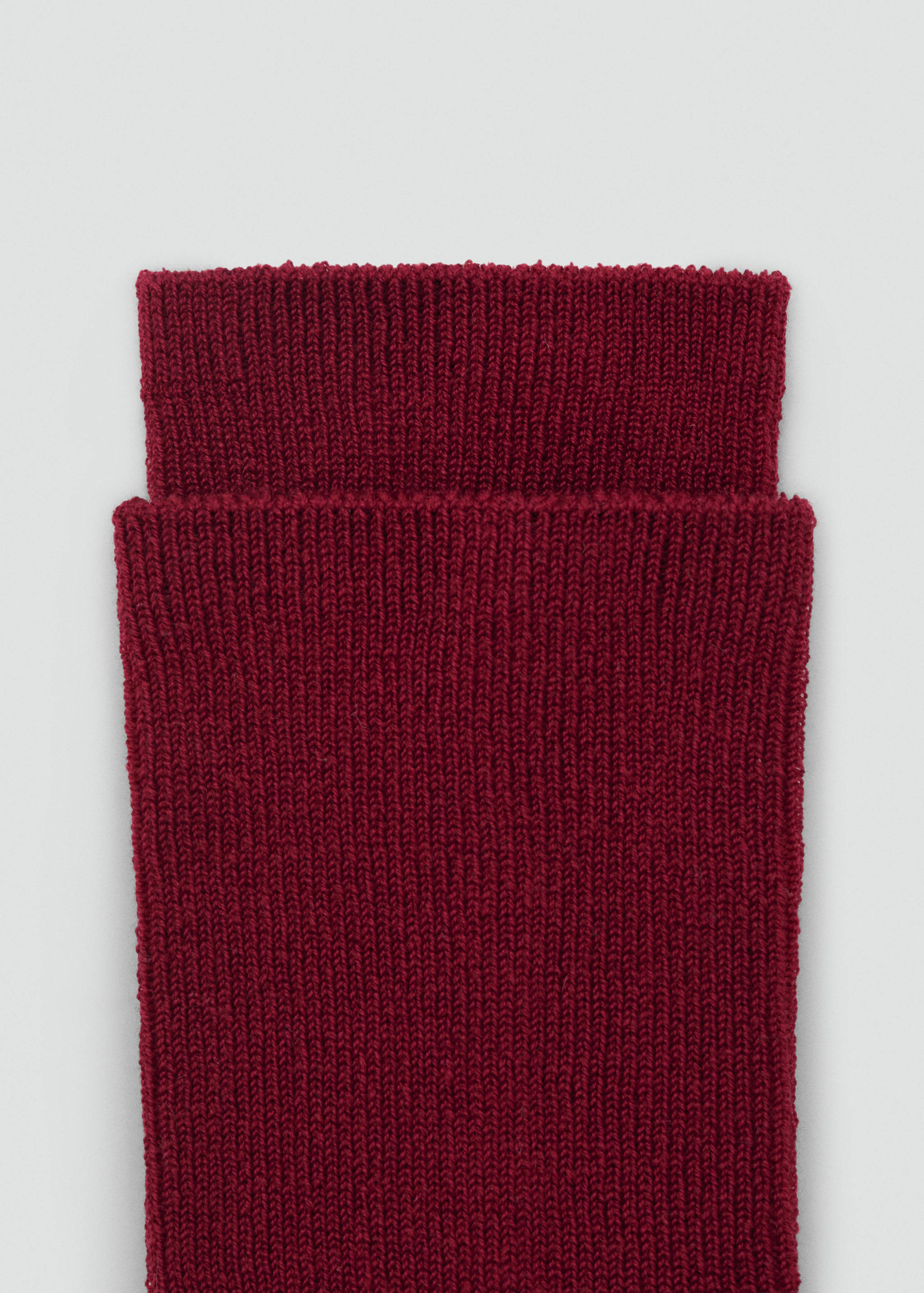 Chaussettes coton maille côtelée - Plan moyen