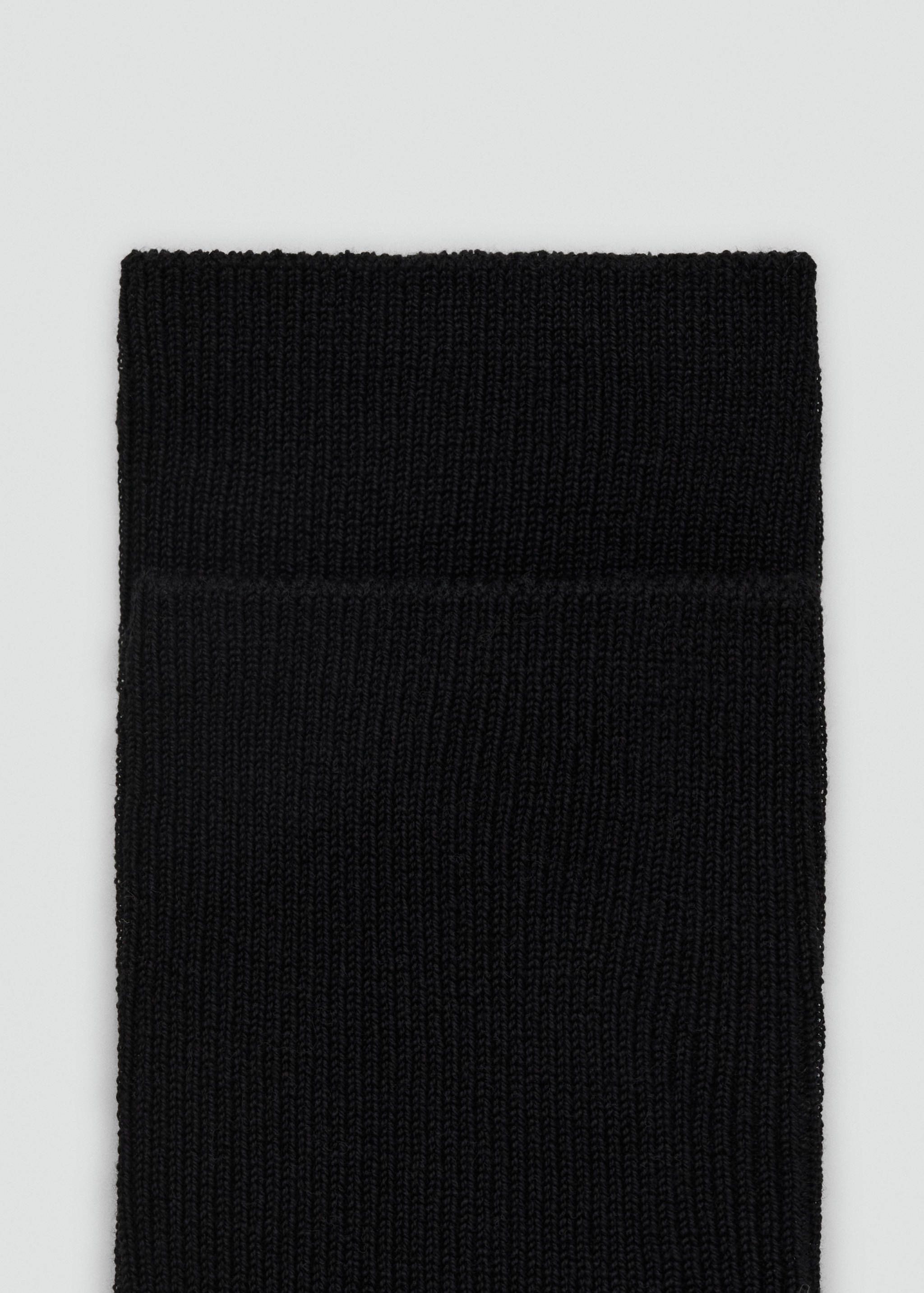 Chaussettes coton maille côtelée - Plan moyen