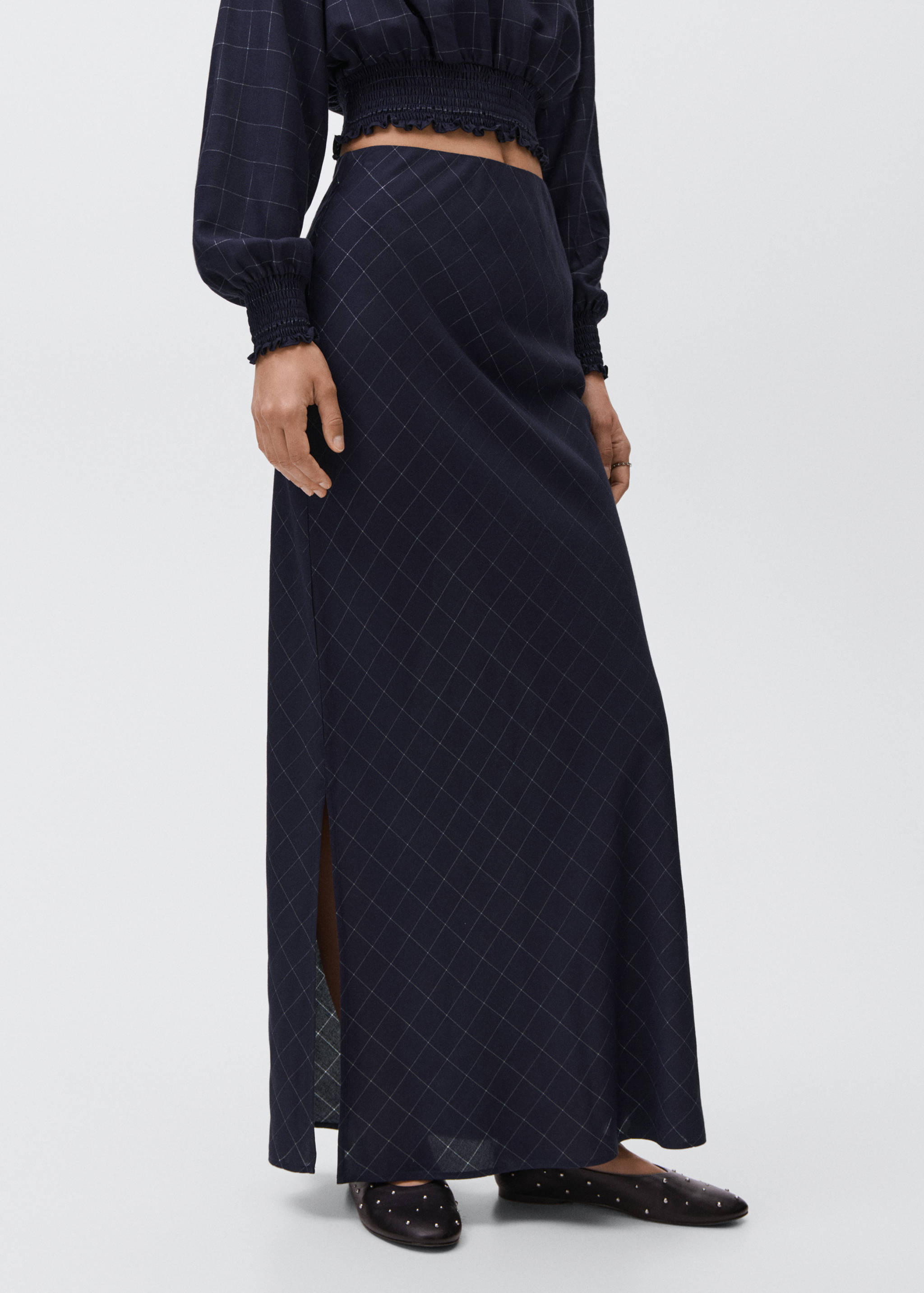 Lurex check skirt - Medium plane